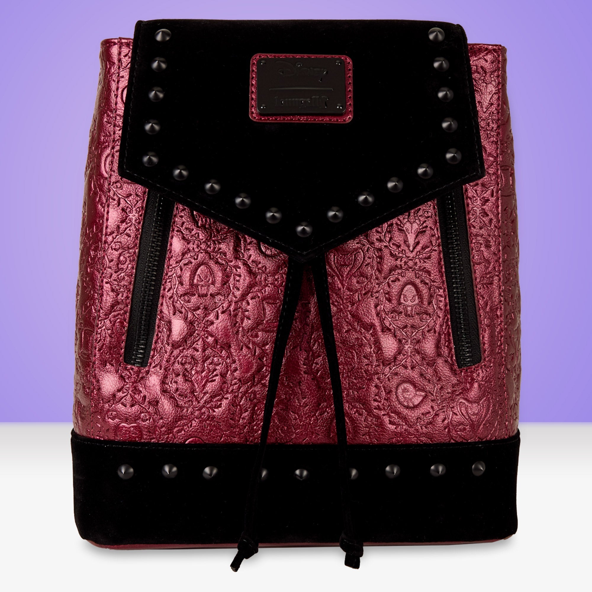 Loungefly x Disney Villains Studded Velvet Mini Backpack - GeekCore