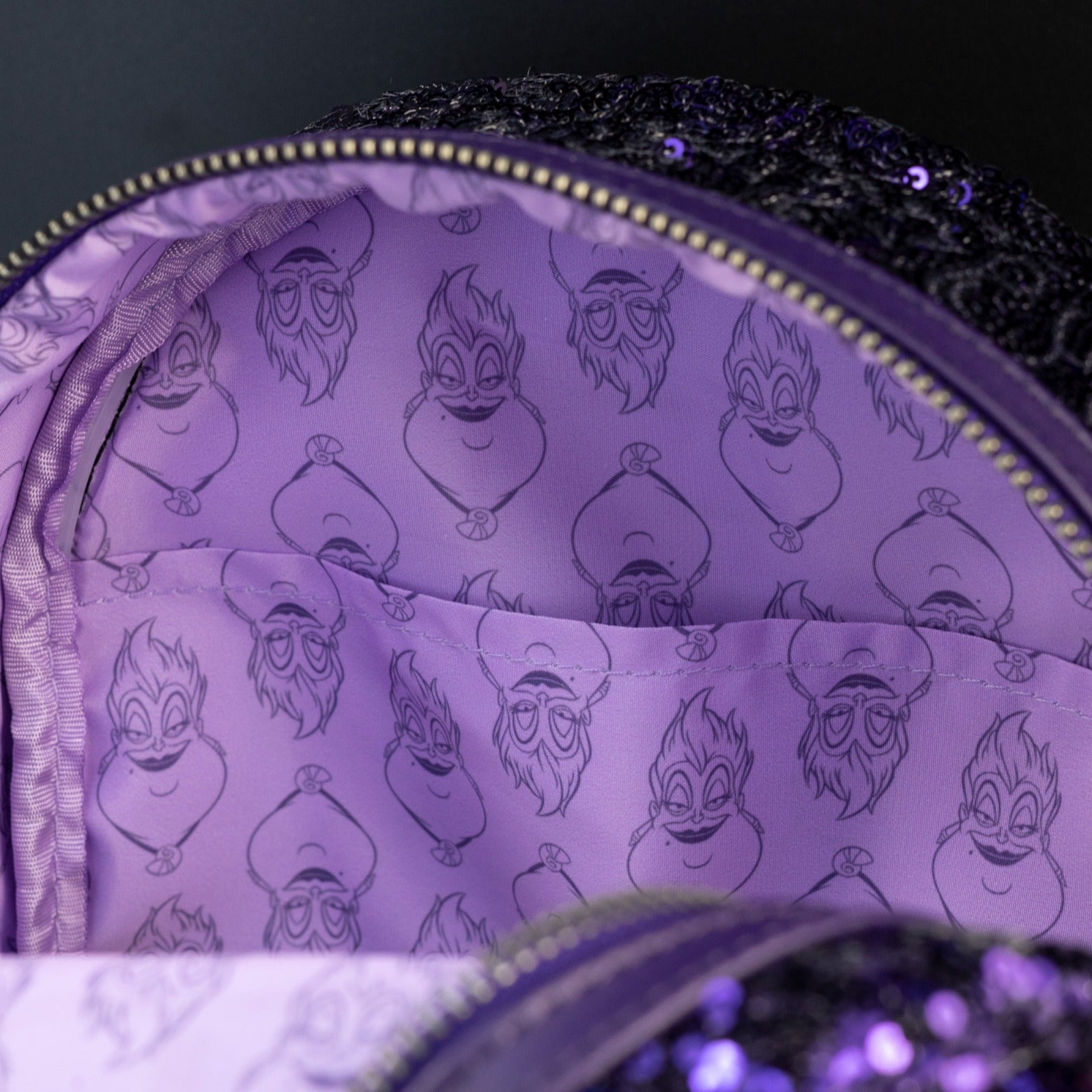 Loungefly x Disney Villains Ursula Sequin Globe Mini Backpack - GeekCore