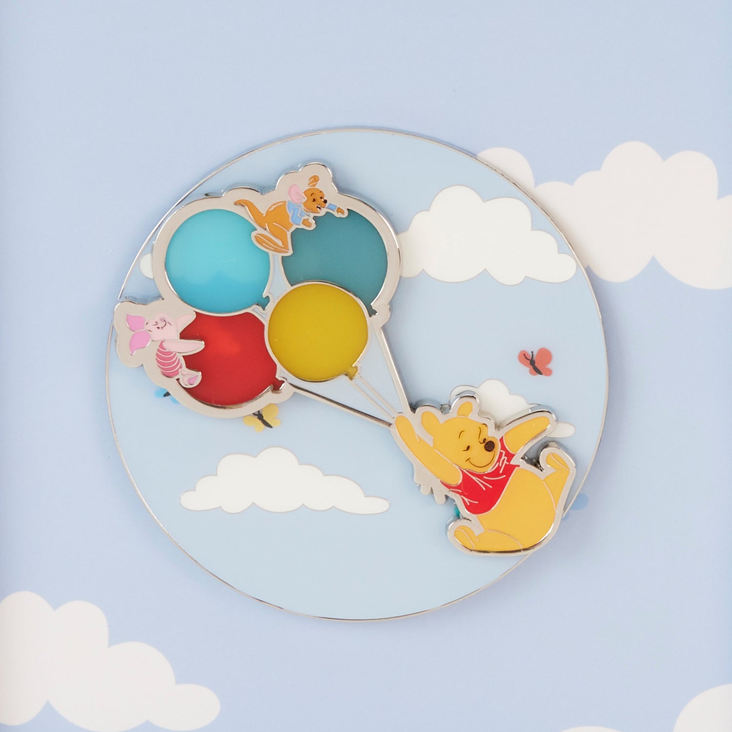 Loungefly x Disney Winnie The Pooh and Friends Balloons 3 Inch Sliding Pin - GeekCore