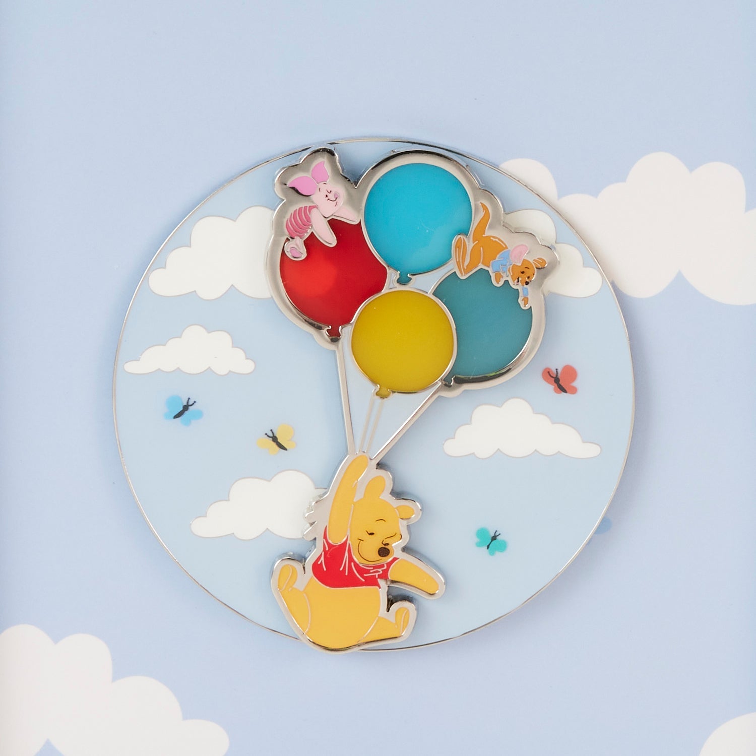 Loungefly x Disney Winnie The Pooh and Friends Balloons 3 Inch Sliding Pin - GeekCore