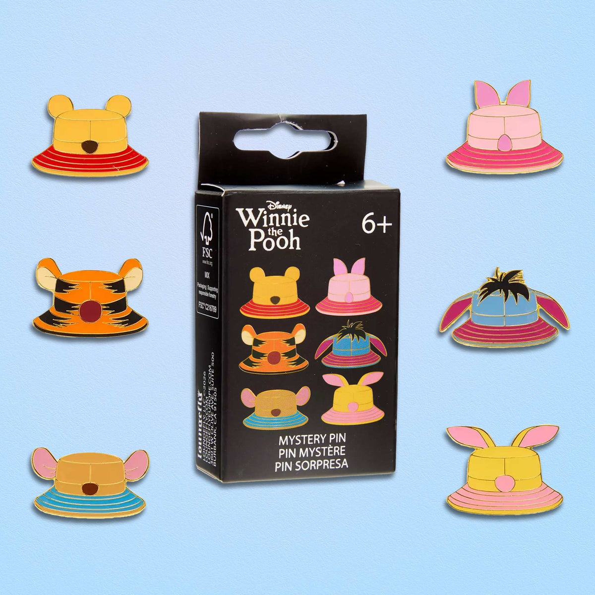 Loungefly x Disney Winnie the Pooh Bucket Hats Blind Box Mystery Pin - GeekCore