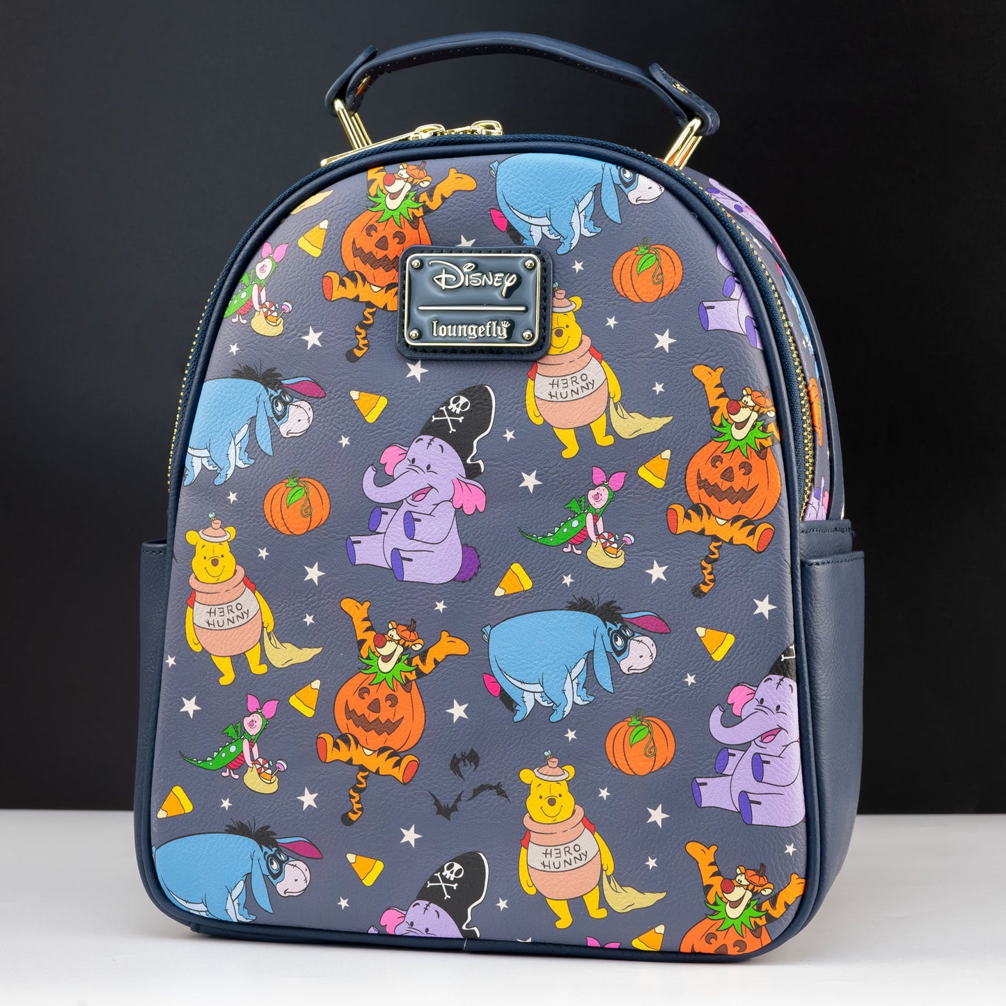 Loungefly x Disney Winnie the Pooh Characters at Halloween AOP Mini Backpack - GeekCore