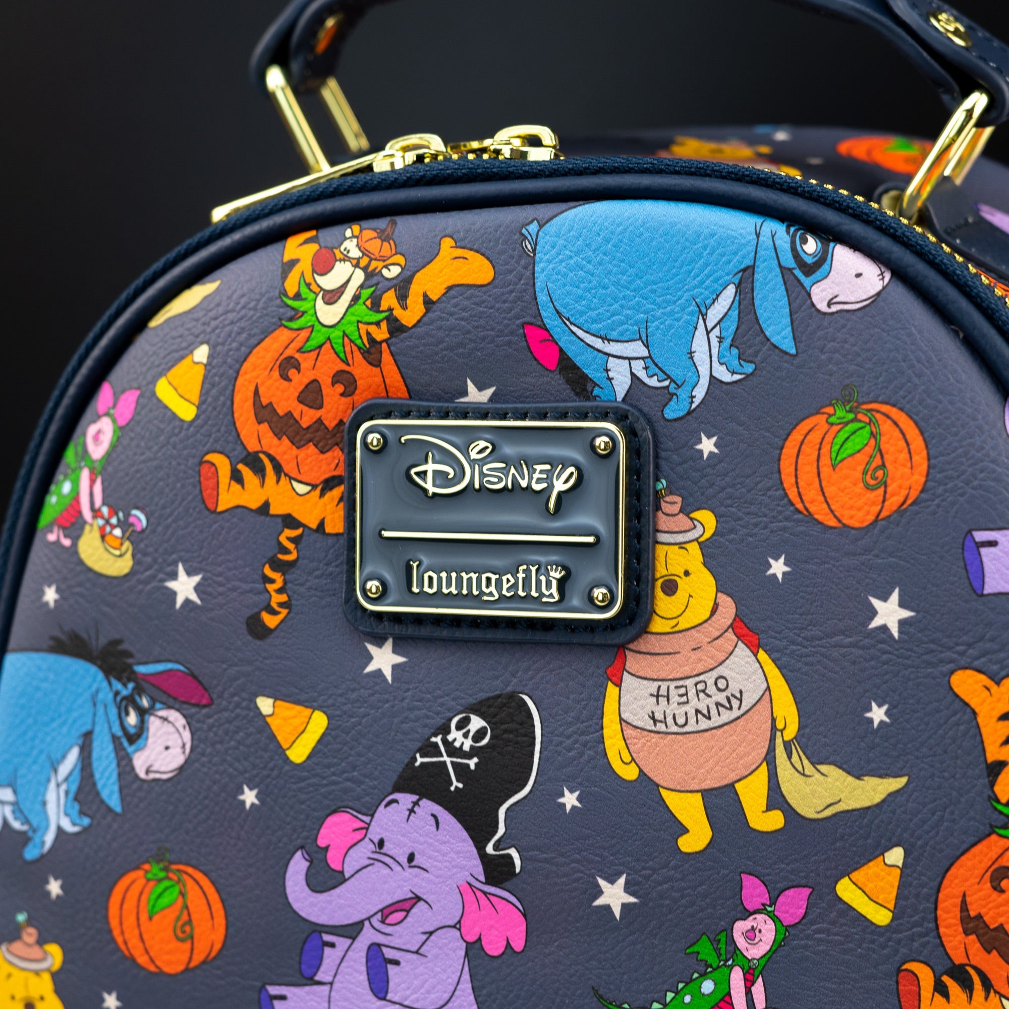 Loungefly x Disney Winnie the Pooh Characters at Halloween AOP Mini Backpack - GeekCore