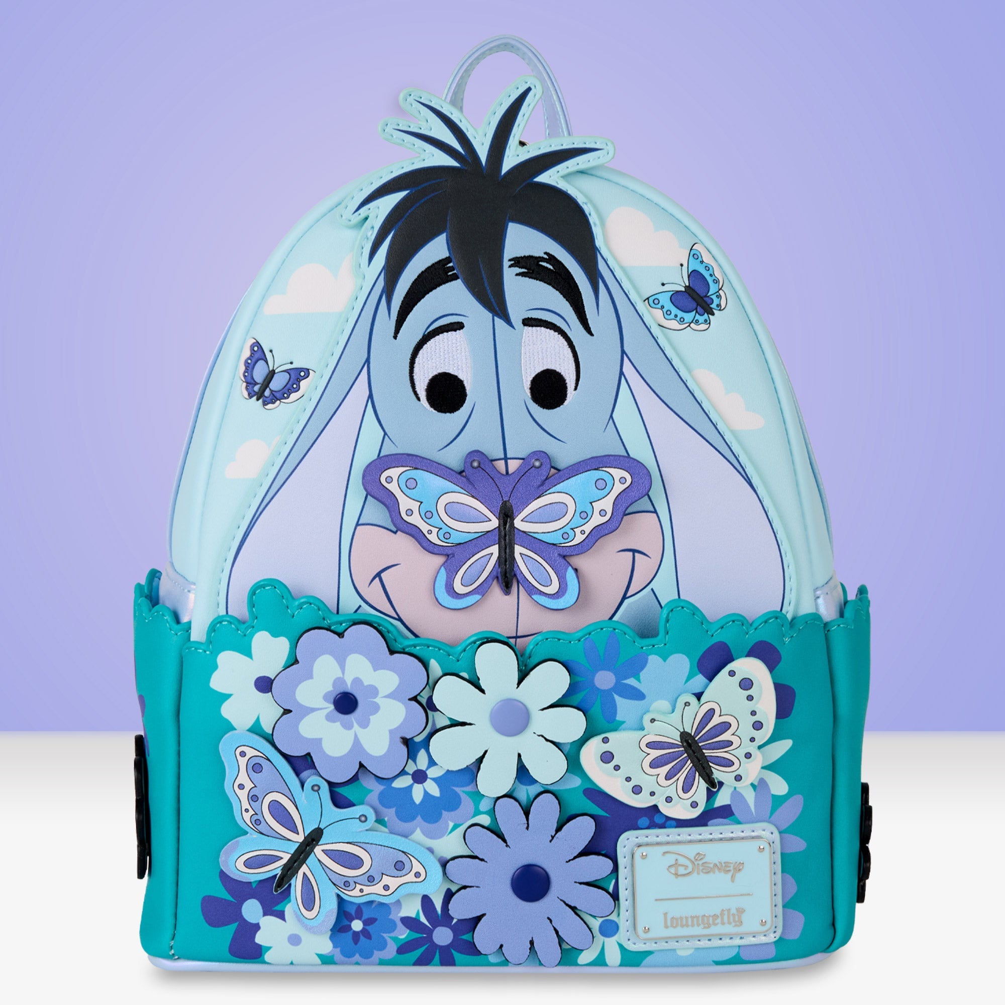 Loungefly x Disney Winnie The Pooh Eeyore Floral Butterflies Mini Backpack - GeekCore