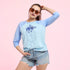 Loungefly x Disney Winnie The Pooh Eeyore Shirred Raglan Tee - GeekCore