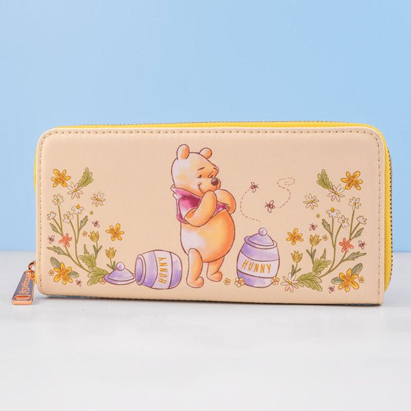 Loungefly x Disney Winnie the Pooh Floral Zip Around Purse - GeekCore