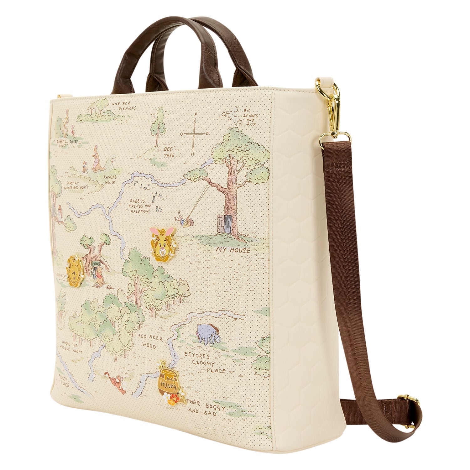 Loungefly x Disney Winnie The Pooh Hundred Acre Wood Tote Bag - GeekCore