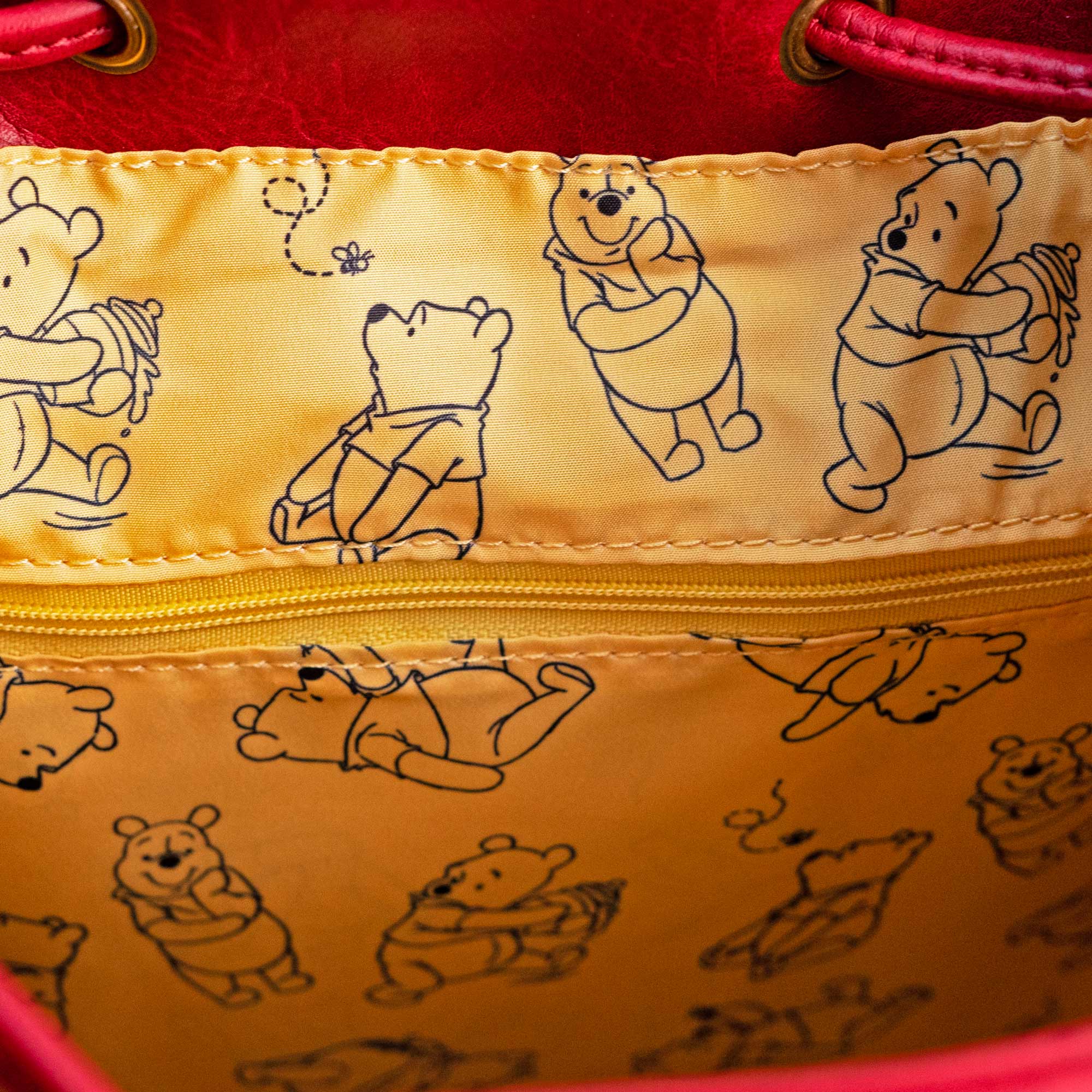 Loungefly x Disney Winnie the Pooh Minimalist Quilted Honeycomb Mini Backpack - GeekCore