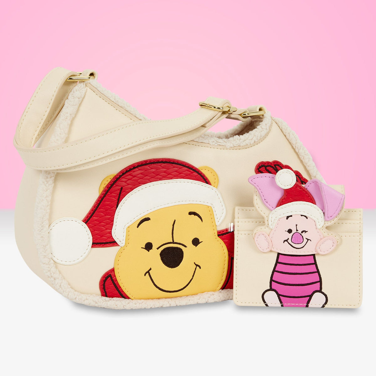 Loungefly x Disney Winnie the Pooh & Piglet Holiday Crossbody Bag - GeekCore