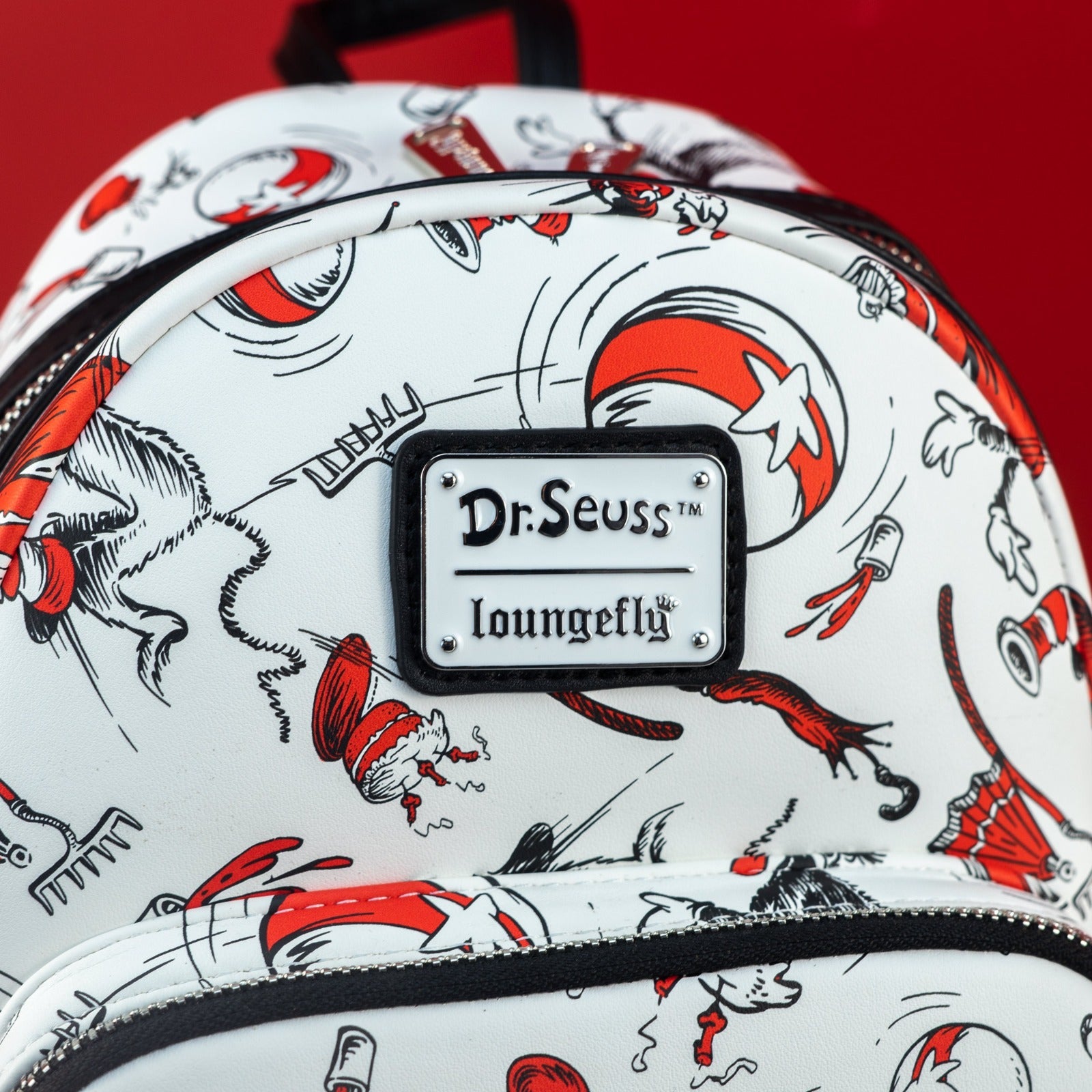 Loungefly x Dr Seuss The Cat In The Hat AOP Mini Backpack - GeekCore