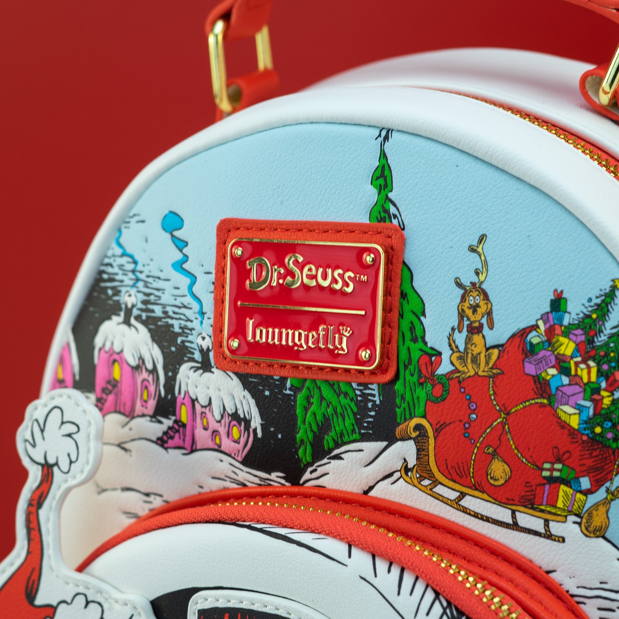 Loungefly x Dr. Seuss The Grinch Chimney Thief Mini Backpack - GeekCore