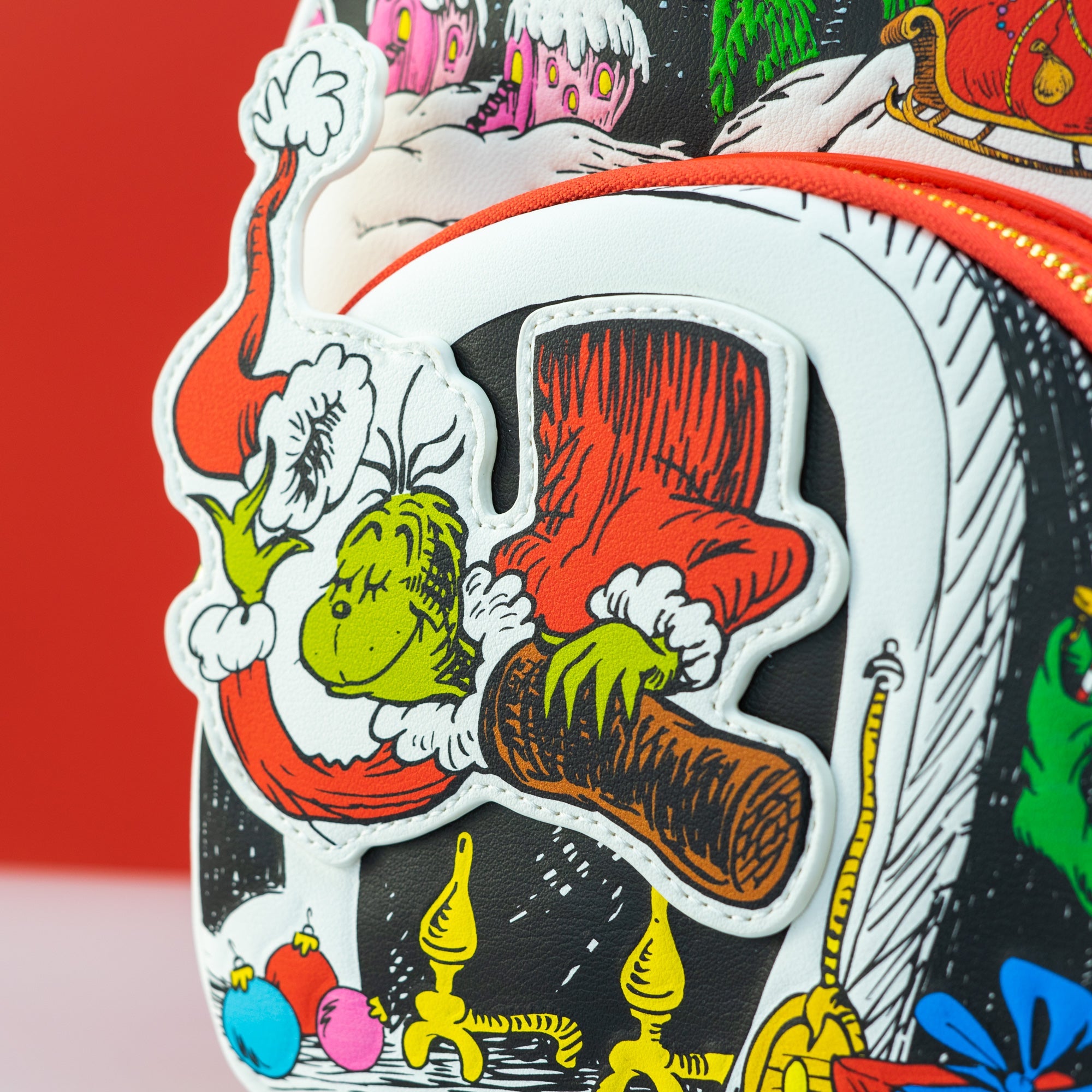 Loungefly x Dr. Seuss The Grinch Chimney Thief Mini Backpack - GeekCore