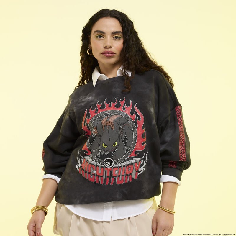 Loungefly x Dreamworks How To Train Your Dragon Crewneck Sweatshirt - GeekCore