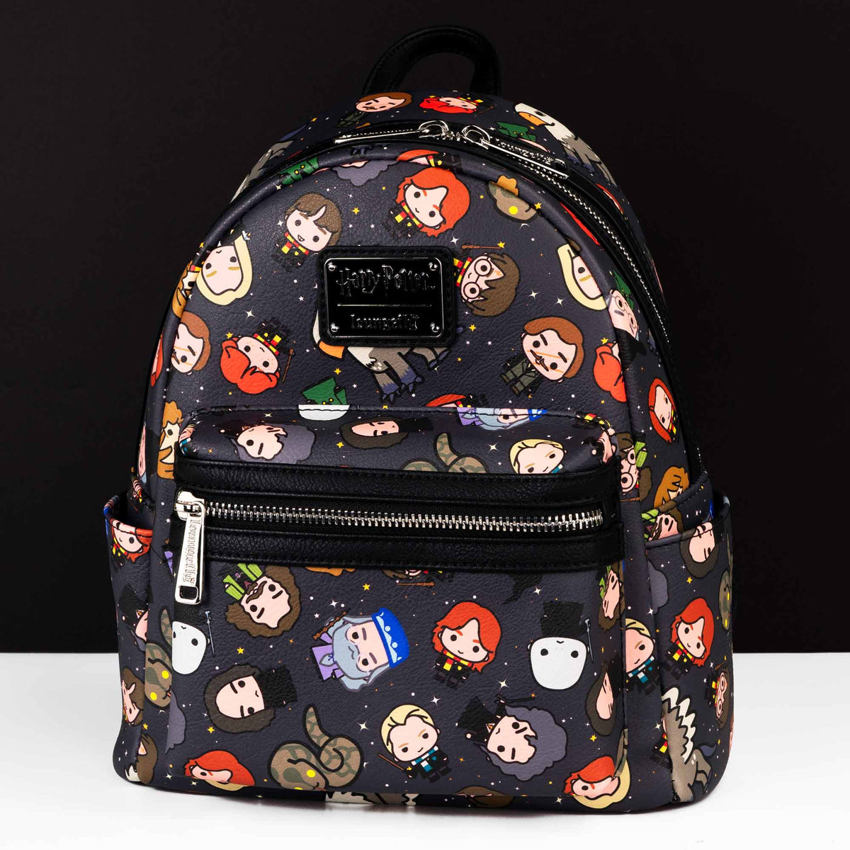 Loungefly x Harry Potter Black Chibi Character Print Mini Backpack - GeekCore