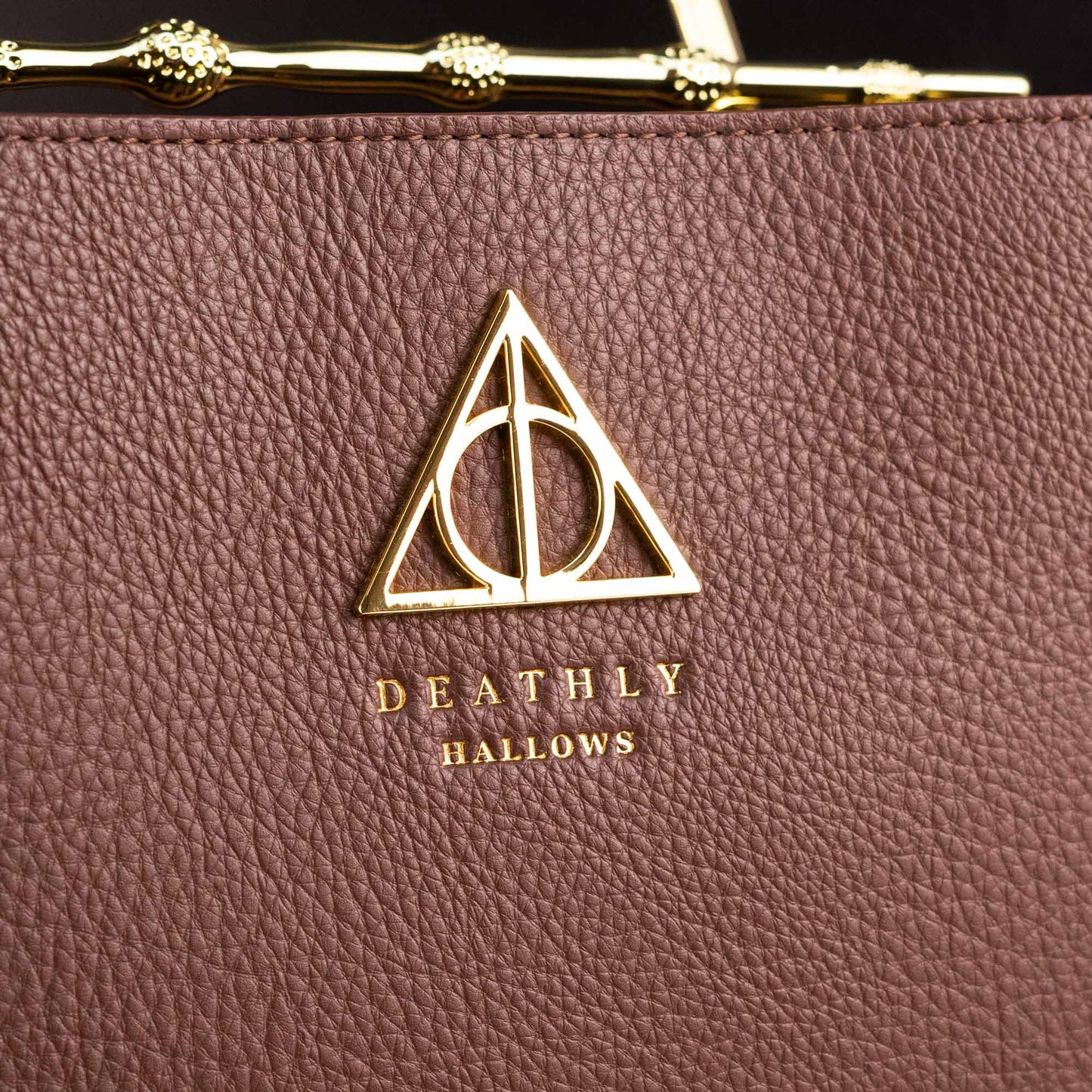 Loungefly x Harry Potter Brown Pebble Elder Wand Crossbody Handbag - GeekCore