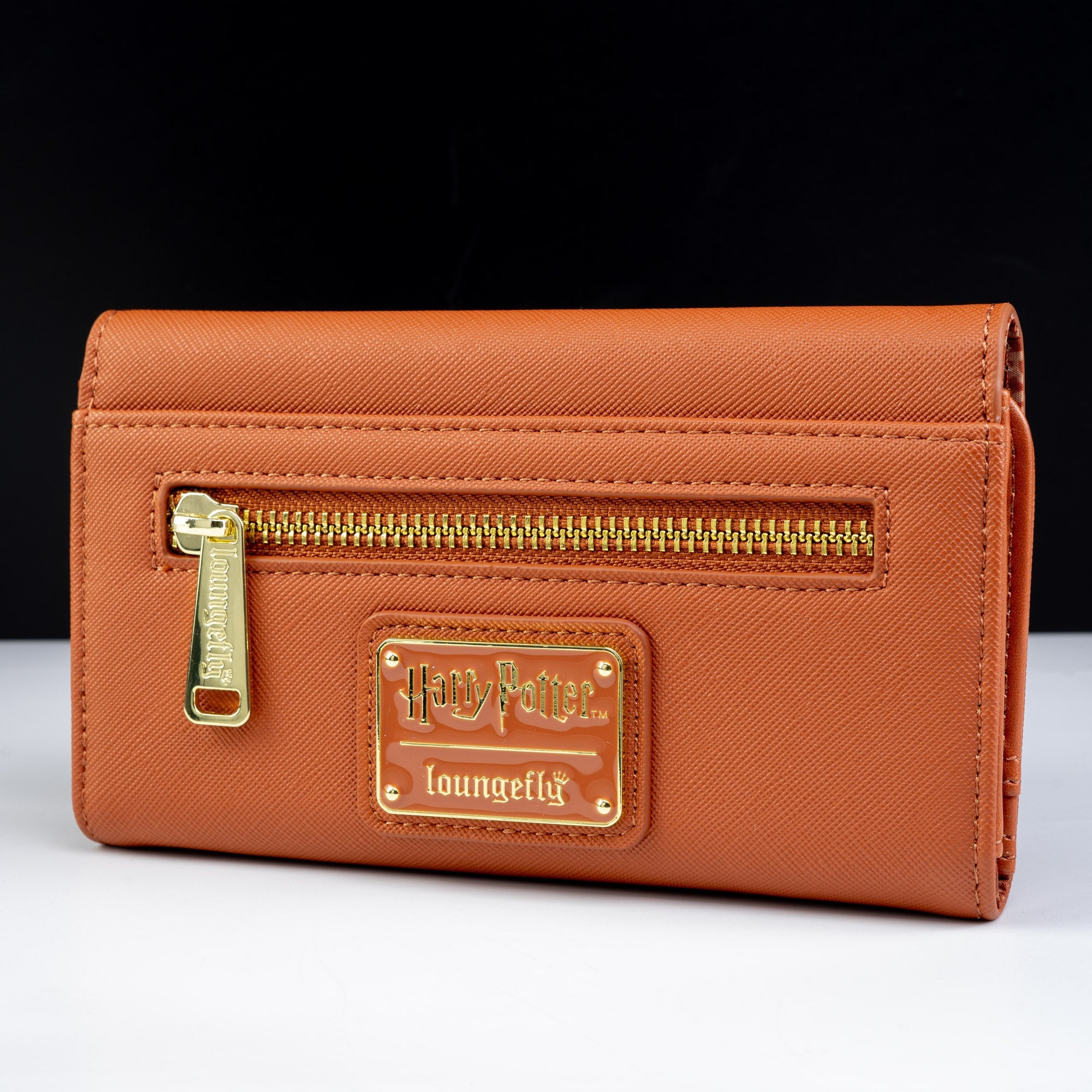 Loungefly x Harry Potter Cognac Saffiano Elder Wand Wallet - GeekCore