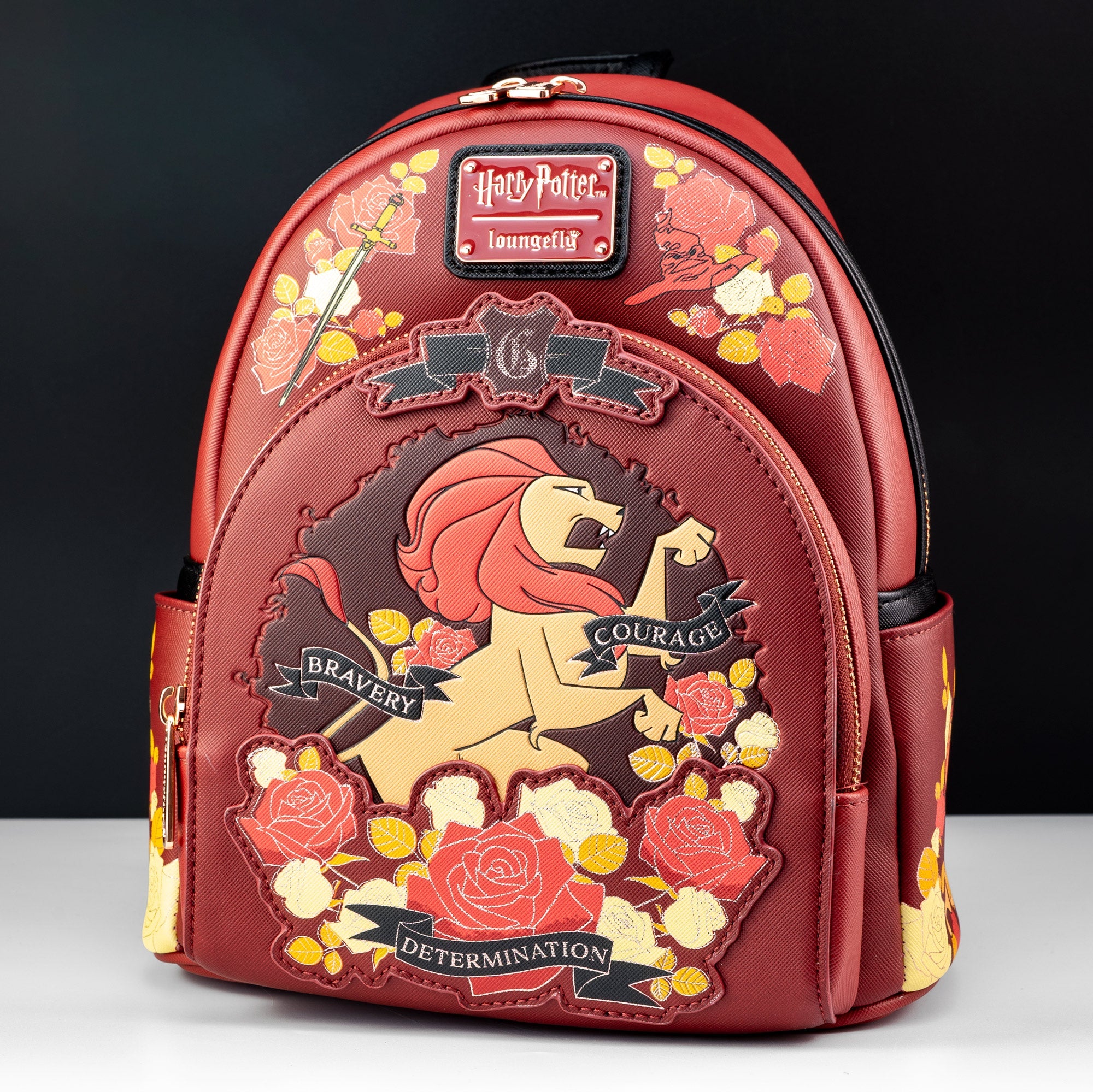 Loungefly x Harry Potter Gryffindor House Tattoo Mini Backpack GeekCore