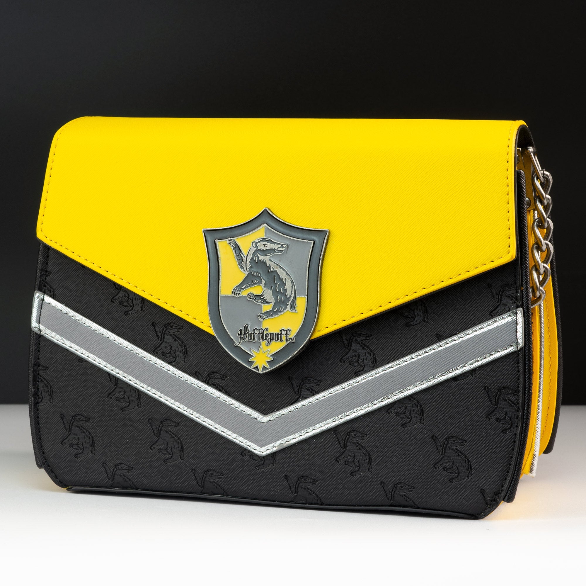 Loungefly x Harry Potter Hufflepuff Chain Strap Crossbody Bag - GeekCore