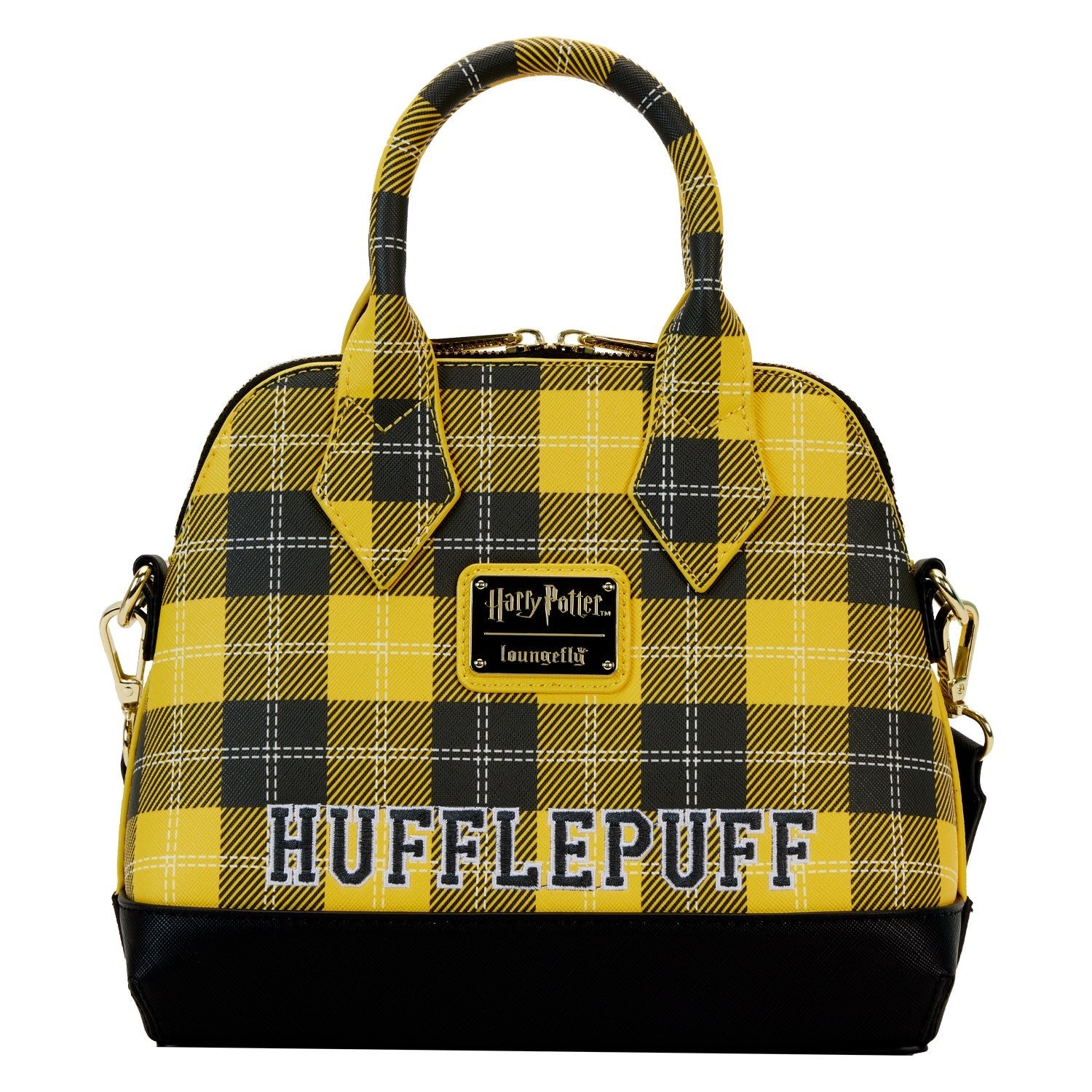 Loungefly x Harry Potter Hufflepuff Varsity Plaid Crossbody Bag - GeekCore