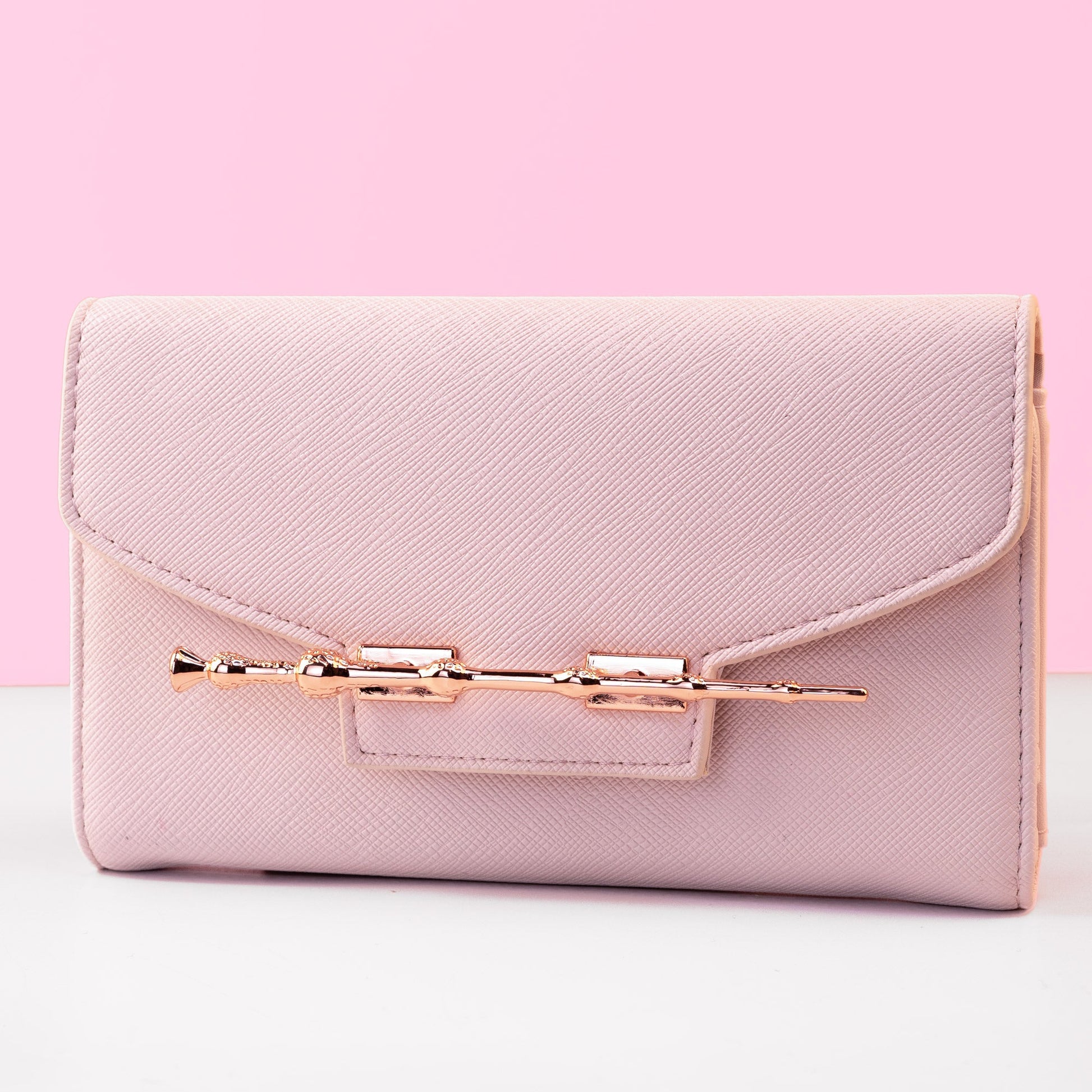 Loungefly x Harry Potter Pink Saffiano Elder Wand Wallet - GeekCore