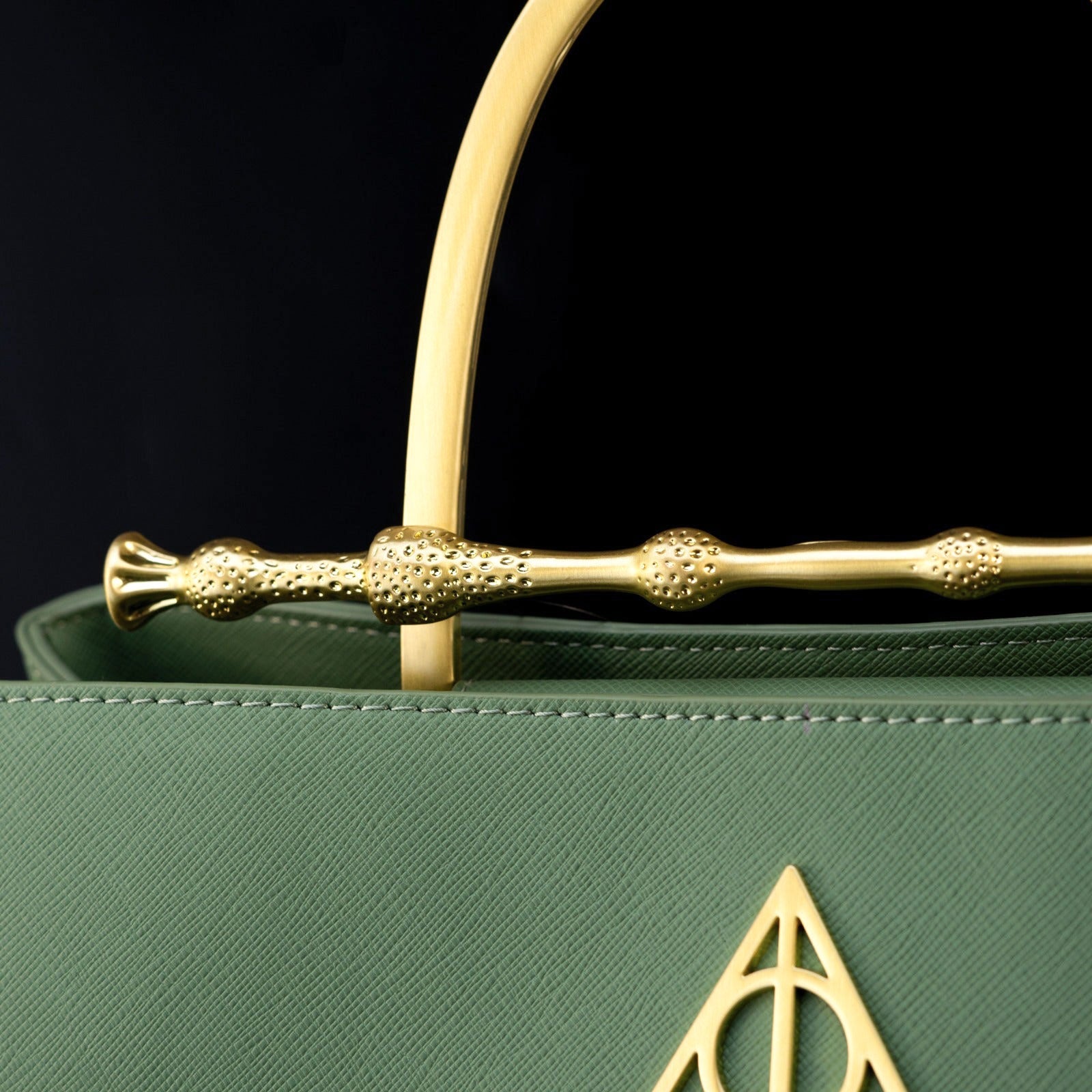 Loungefly x Harry Potter Sage Saffiano Elder Wand Crossbody Handbag - GeekCore