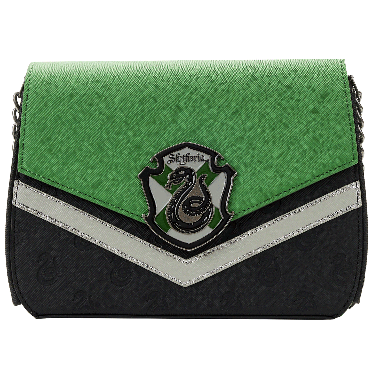 Loungefly x Harry Potter Slytherin Chain Strap Crossbody Bag - GeekCore