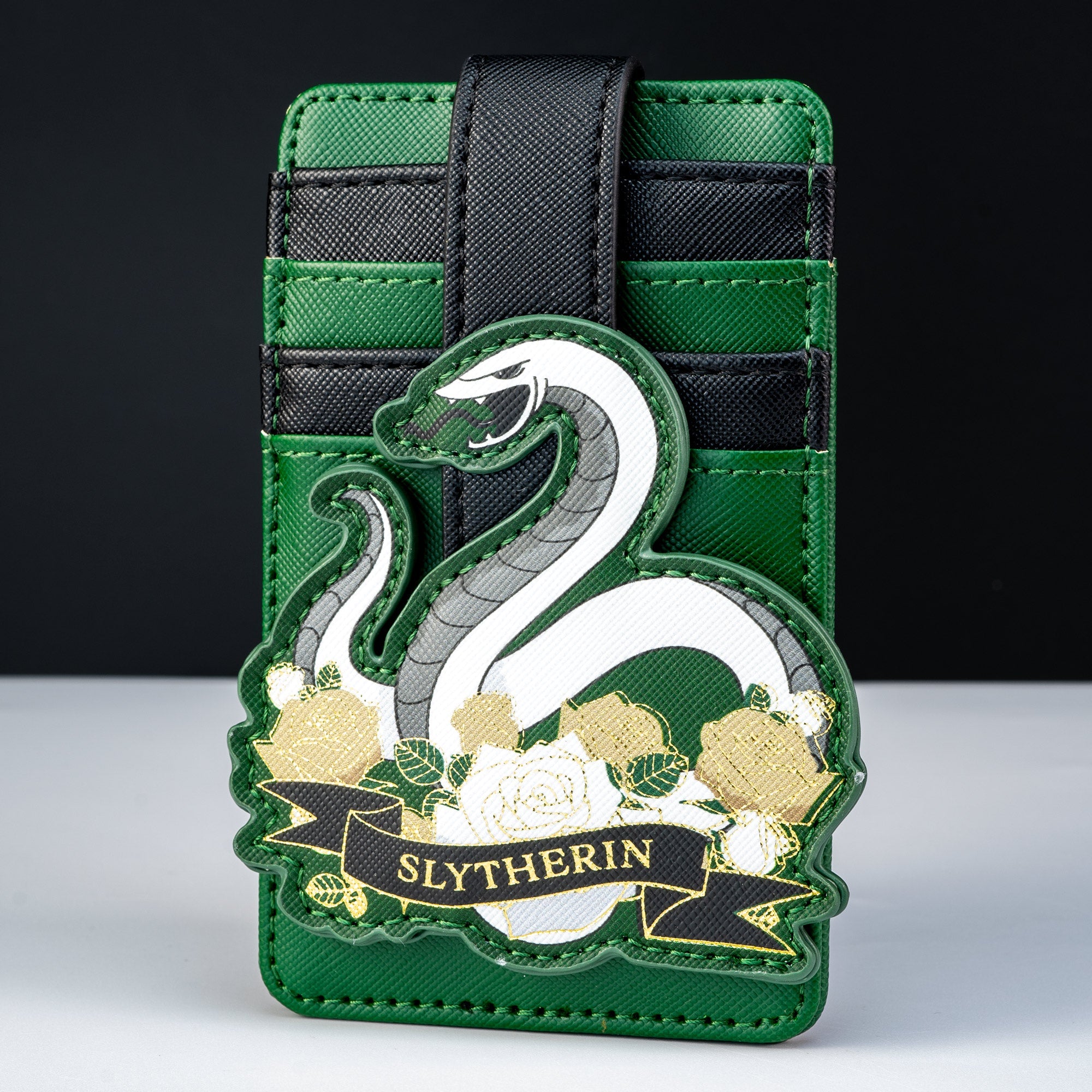 Loungefly x Harry Potter Slytherin House Tattoo Card Holder - GeekCore