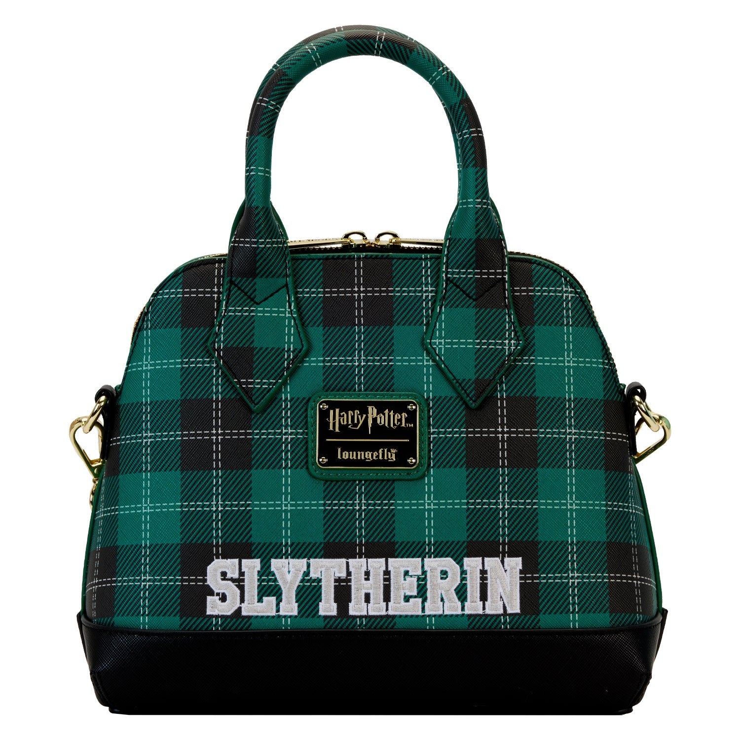 Loungefly x Harry Potter Slytherin Varsity Plaid Crossbody Bag - GeekCore