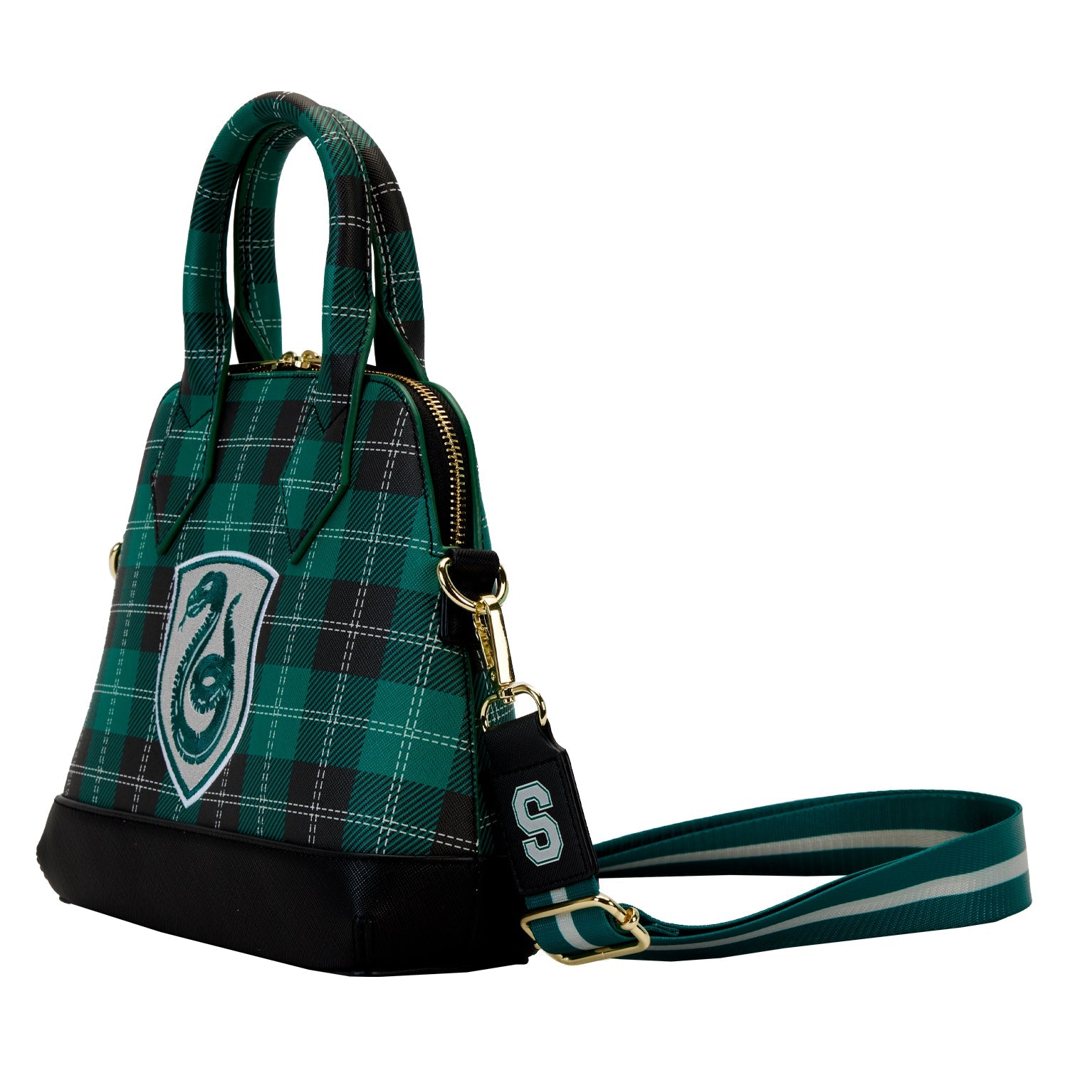 Loungefly x Harry Potter Slytherin Varsity Plaid Crossbody Bag - GeekCore