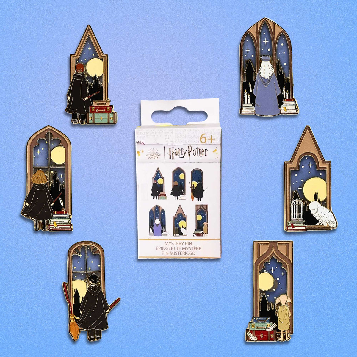Loungefly x Harry Potter Starry Night Character Window Portraits Blind Box Mystery Pin - GeekCore