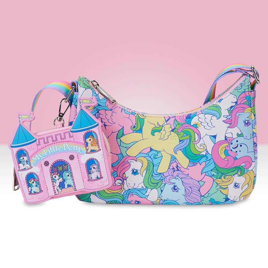 Loungefly x Hasbro My Little Pony Large AOP Baguette Crossbody Bag - GeekCore