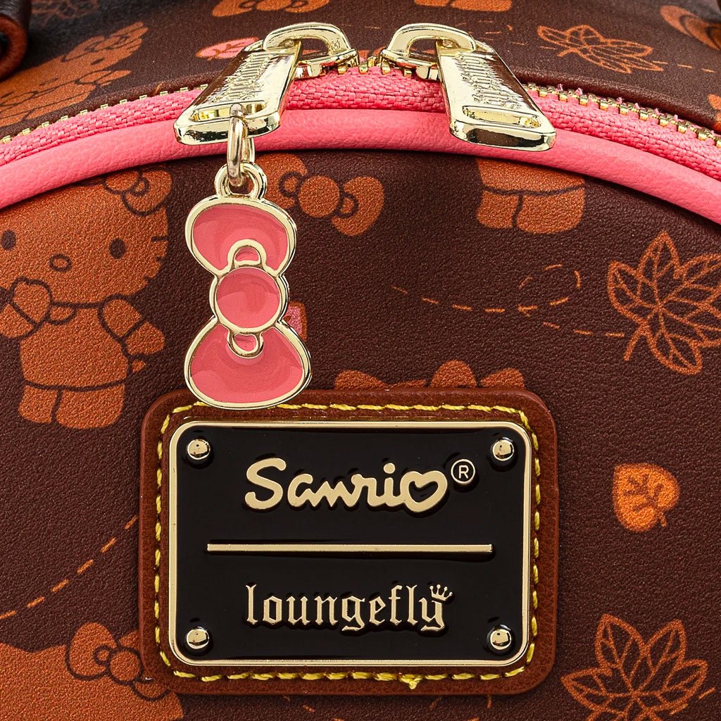 Loungefly x Hello Kitty Pumpkin Spice Print Mini Convertible Backpack - GeekCore