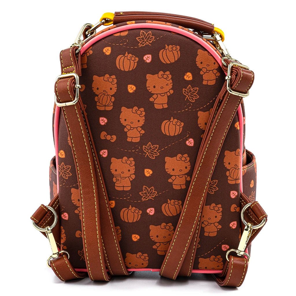 Loungefly x Hello Kitty Pumpkin Spice Print Mini Convertible Backpack - GeekCore