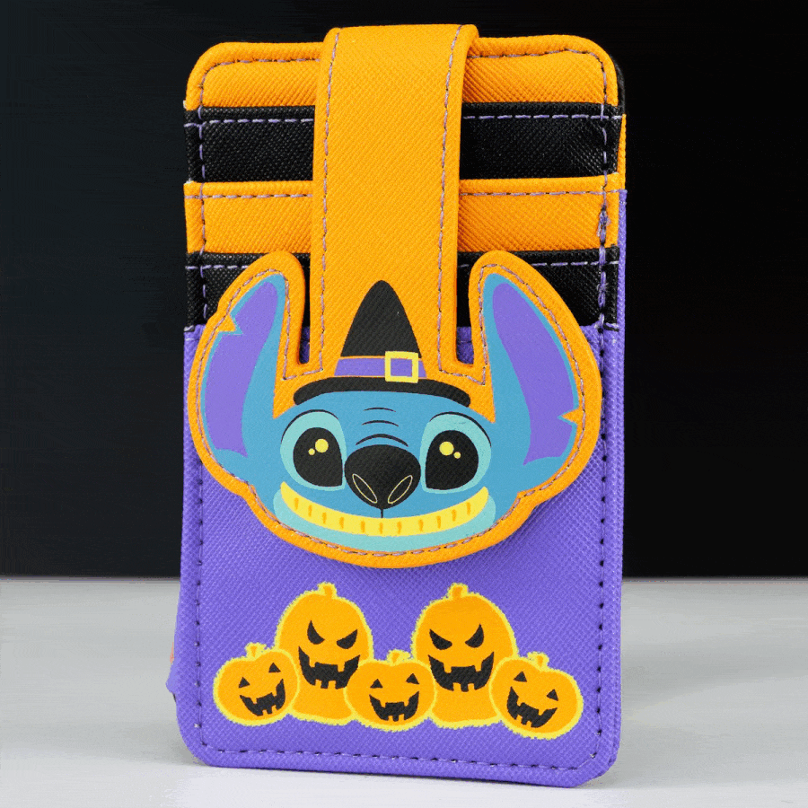 Loungefly x Lilo and Stitch Glow in the Dark Halloween Stitch Cardholder - GeekCore