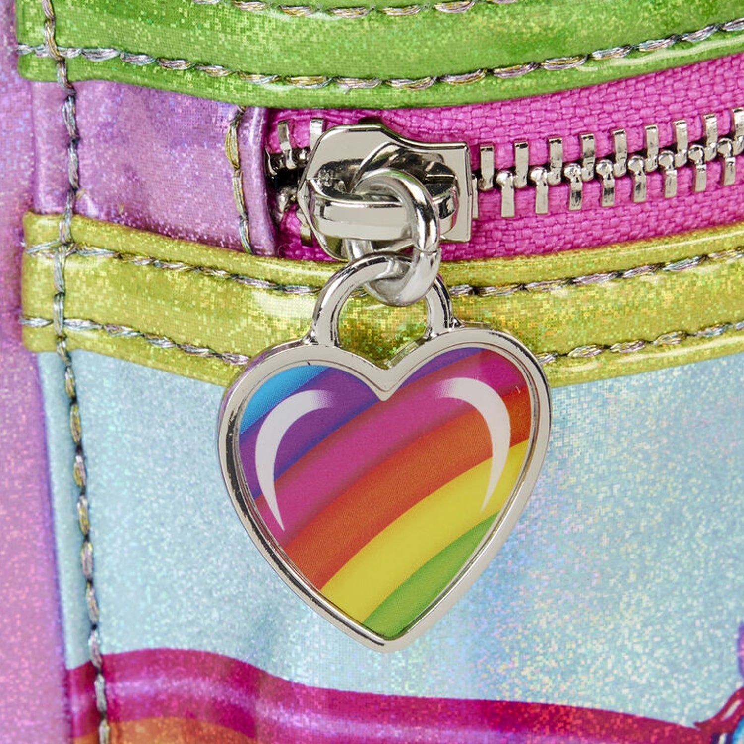 Loungefly x Lisa Frank Glitter Colour Block Mini Backpack - GeekCore