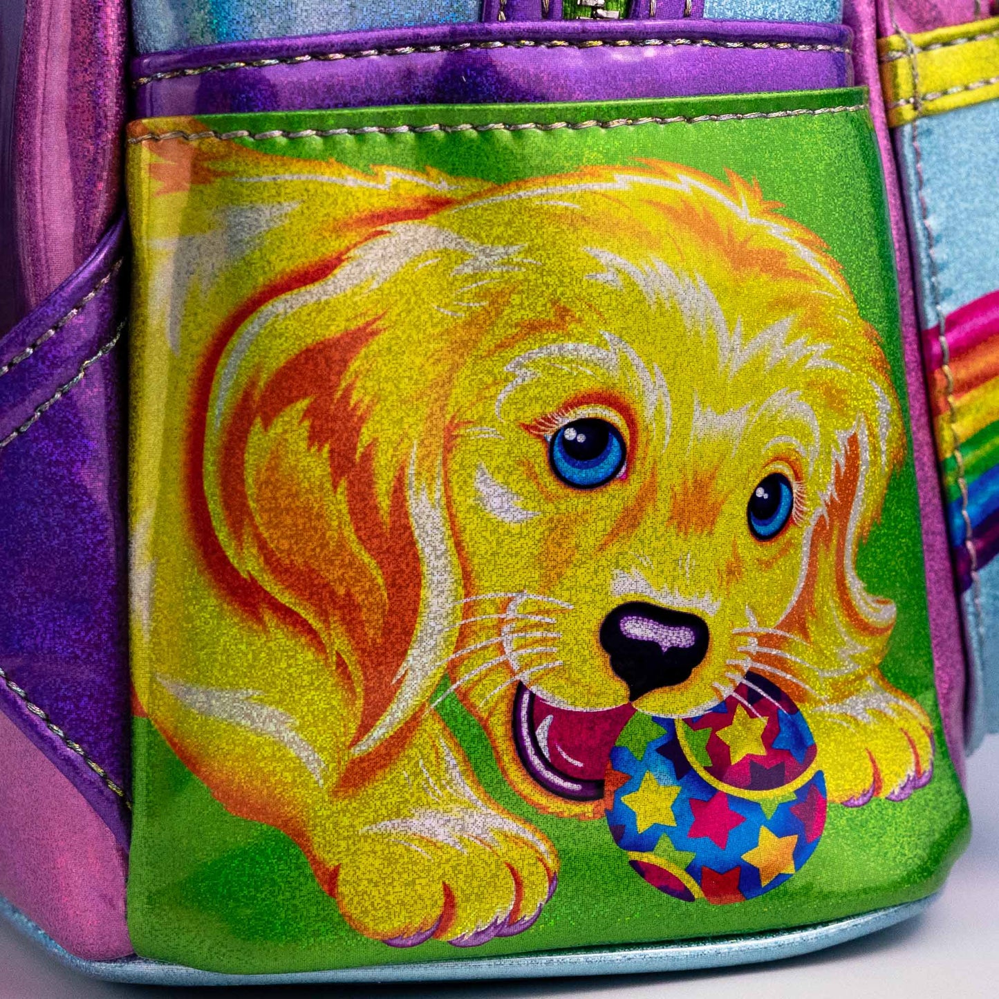Loungefly x Lisa Frank Glitter Colour Block Mini Backpack - GeekCore