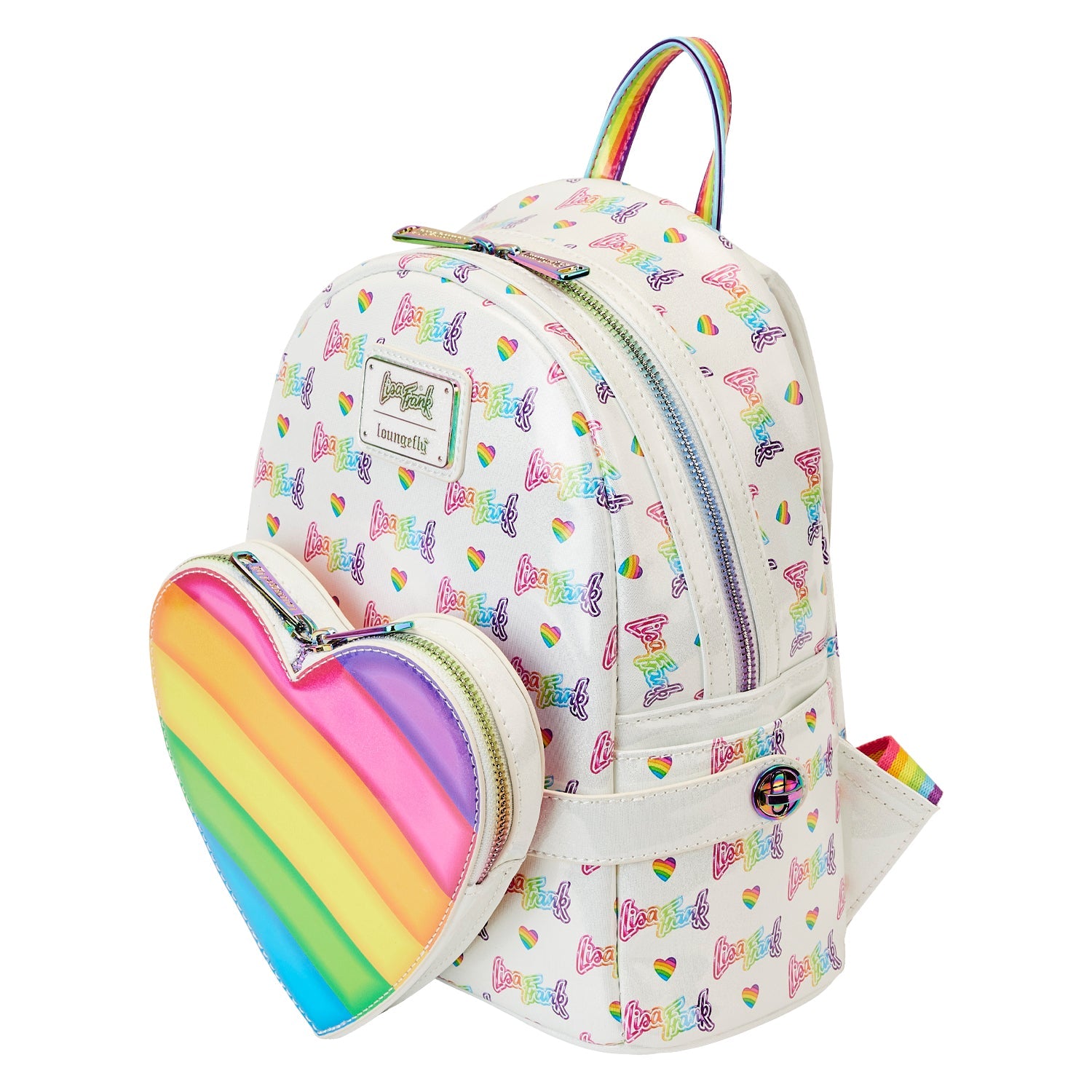 Loungefly x Lisa Frank Rainbow Heart Mini Backpack - GeekCore