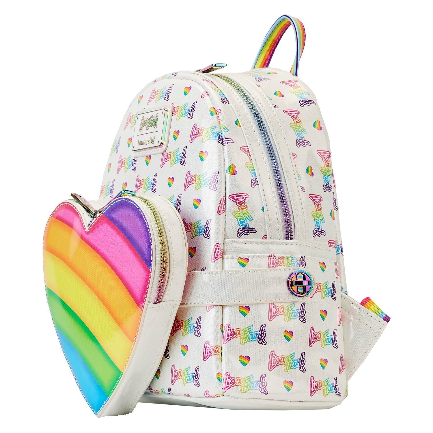 Loungefly x Lisa Frank Rainbow Heart Mini Backpack - GeekCore