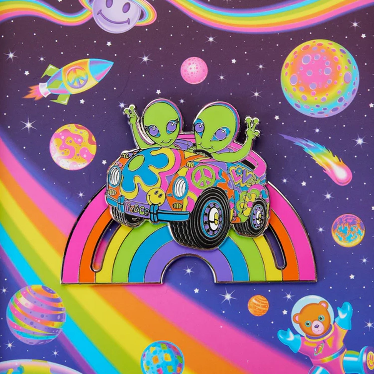 Loungefly x Lisa Frank Zoomer and Zorbit 3 Inch Sliding Pin - GeekCore