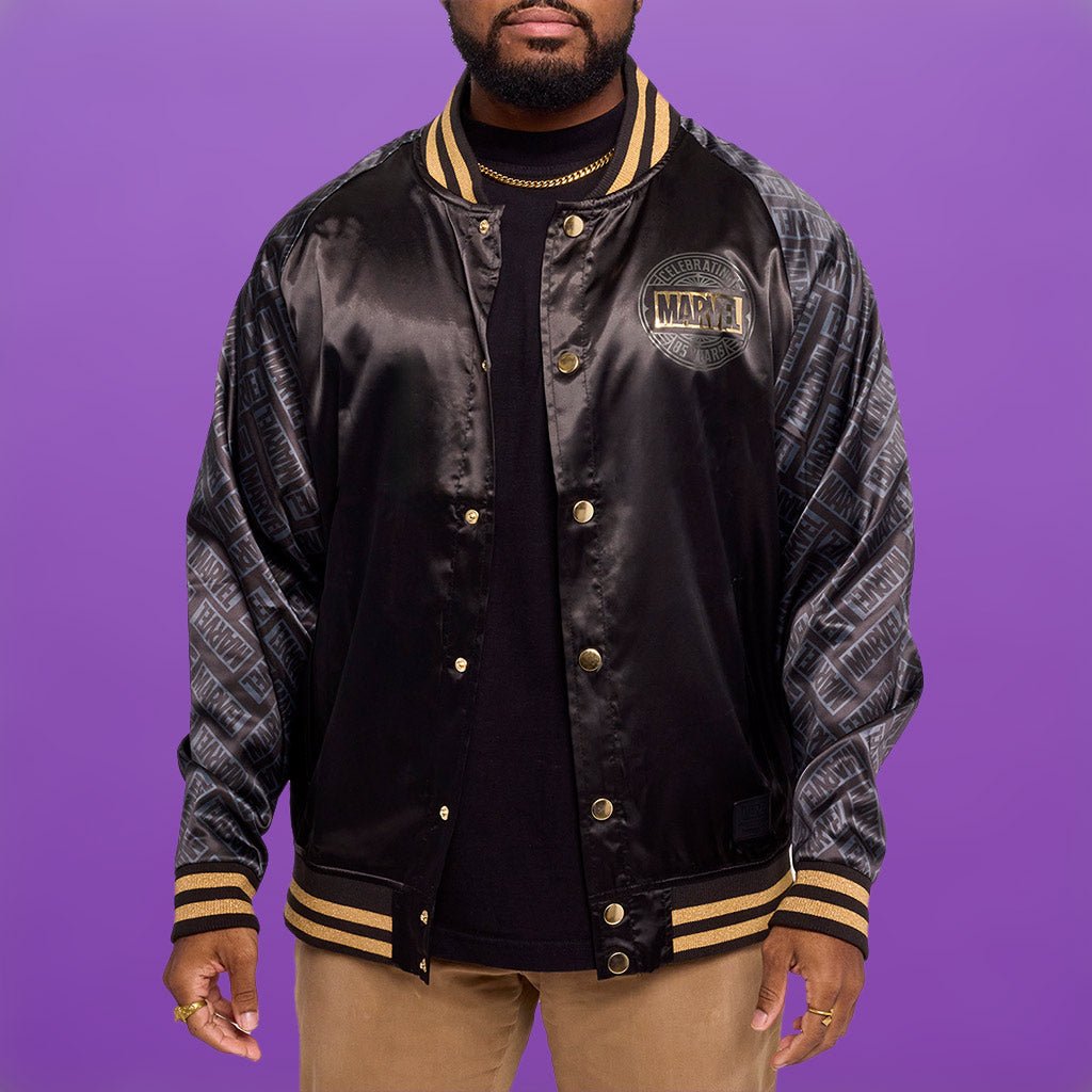 Loungefly x Marvel 85th Anniversary Satin Bomber Jacket - GeekCore