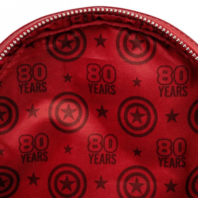 Loungefly x Marvel Captain America 80th Anniversary Floral Shield Mini Backpack - GeekCore