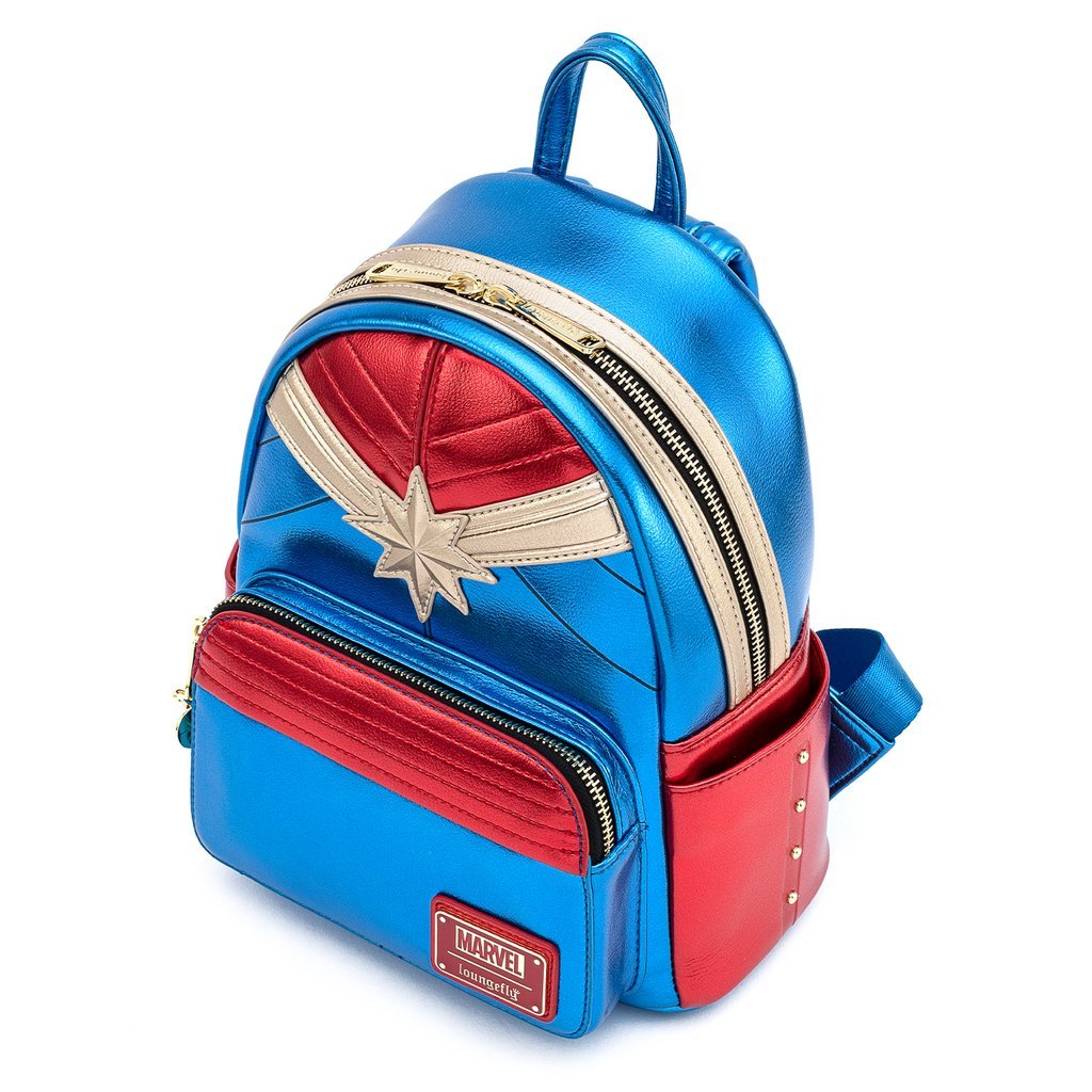 Loungefly X Marvel Classic Captain Marvel Metallic Mini Backpack - GeekCore