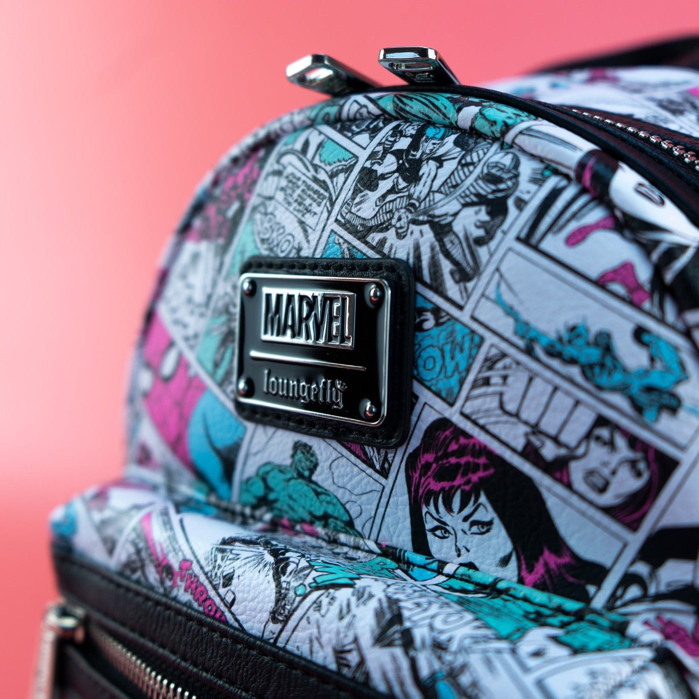 Loungefly x Marvel Classic Comic Strip Print Mini Backpack - GeekCore