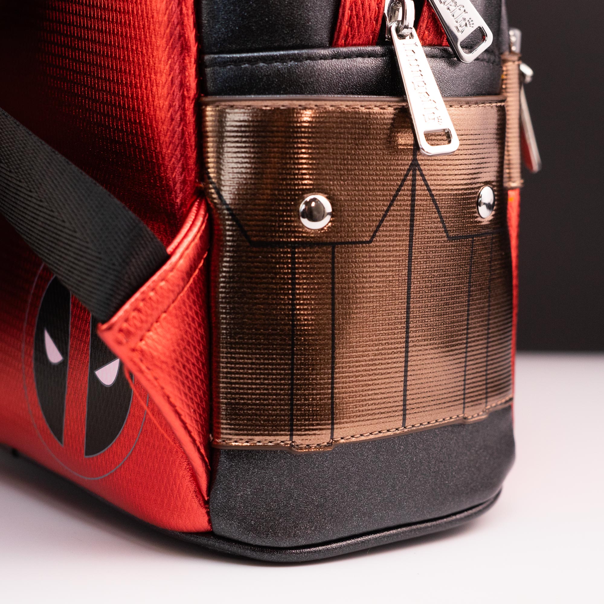 Loungefly x Marvel Deadpool Metallic Collection Cosplay Mini Backpack - GeekCore