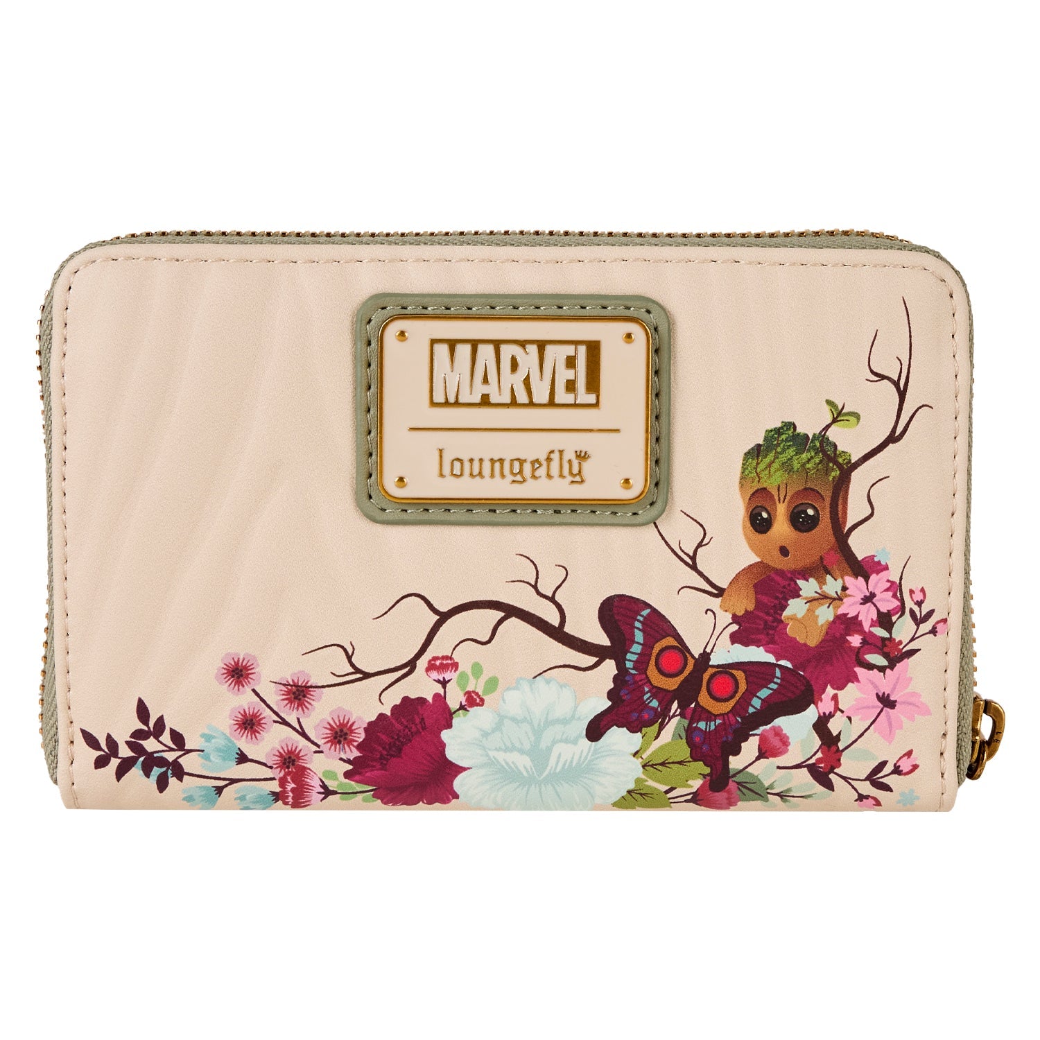Loungefly x Marvel Guardians of the Galaxy Groot Floral Zip Around Wallet - GeekCore