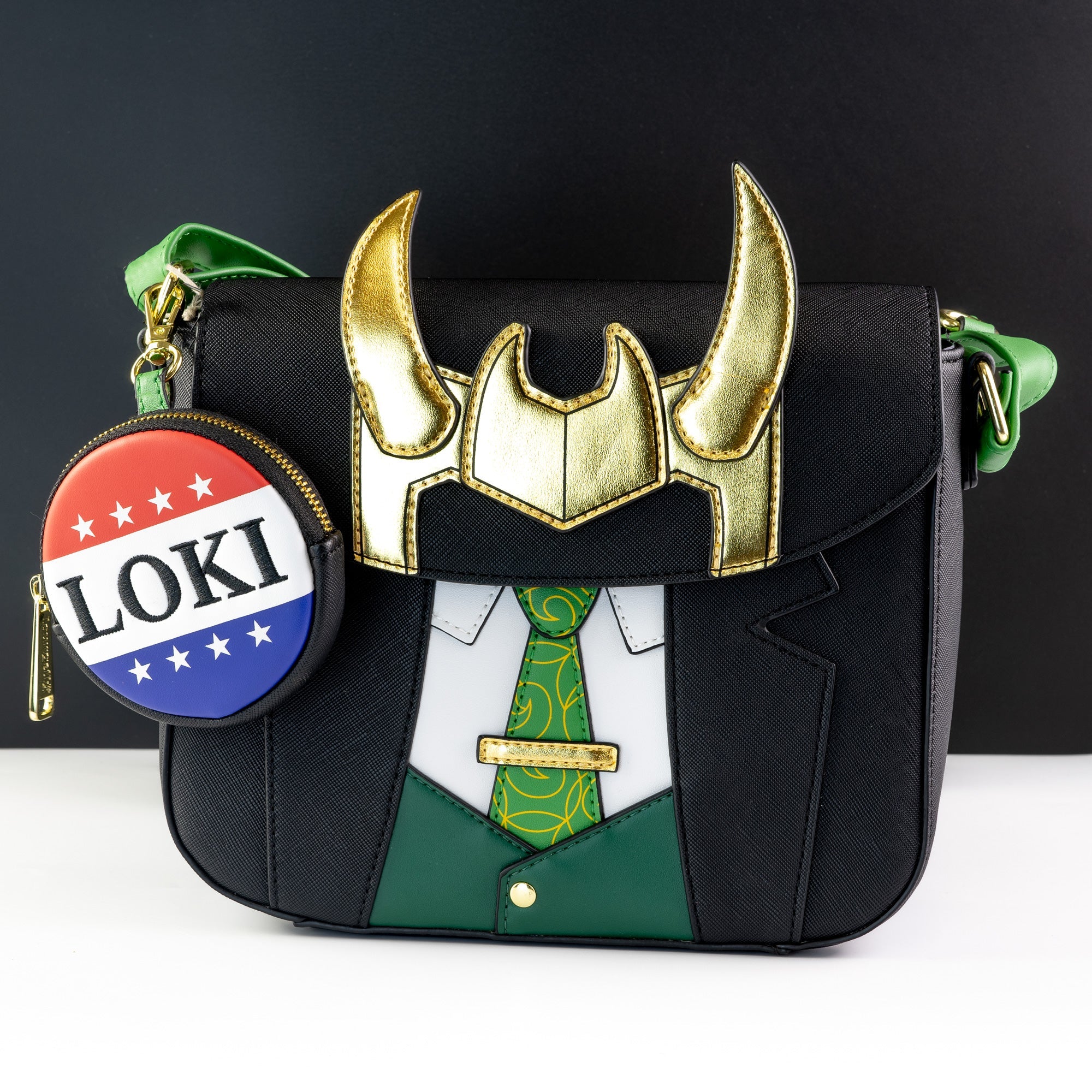 Loungefly x Marvel Loki For President Cosplay Crossbody Bag - GeekCore