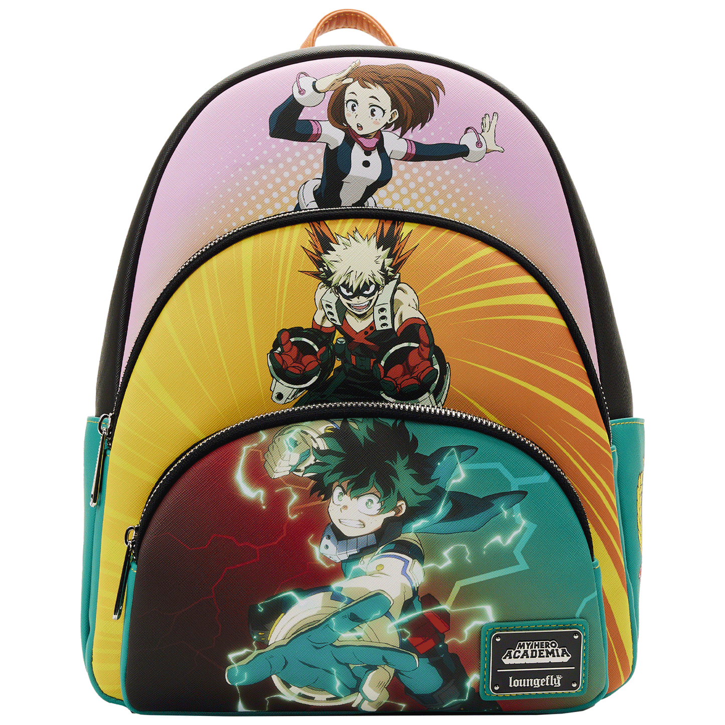 Loungefly x My Hero Academia Triple Pocket Scene Mini Backpack - GeekCore