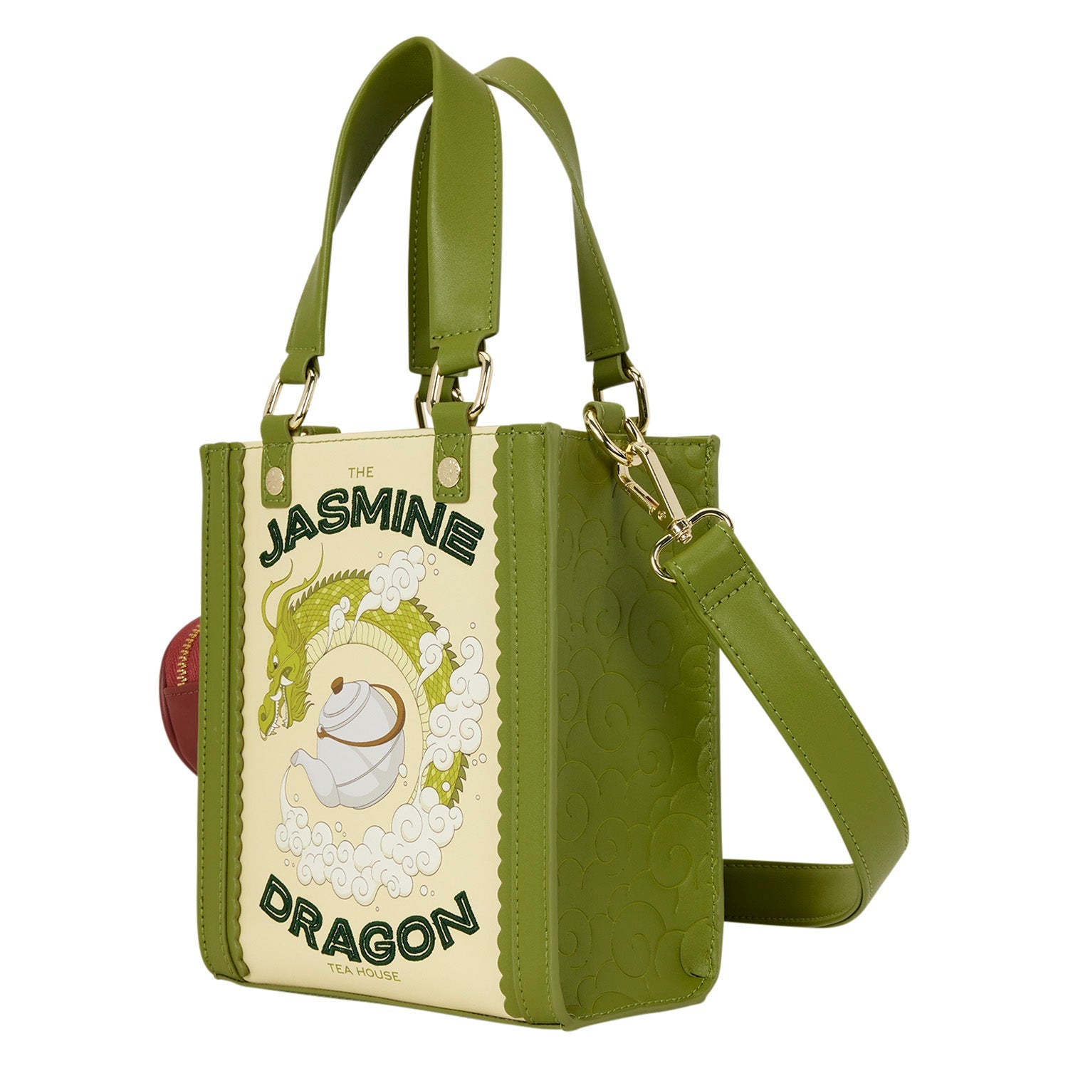 Loungefly x Nickelodeon Avatar: The Last Airbender Jasmine Dragon Tote Crossbody Bag with Coin Bag - GeekCore