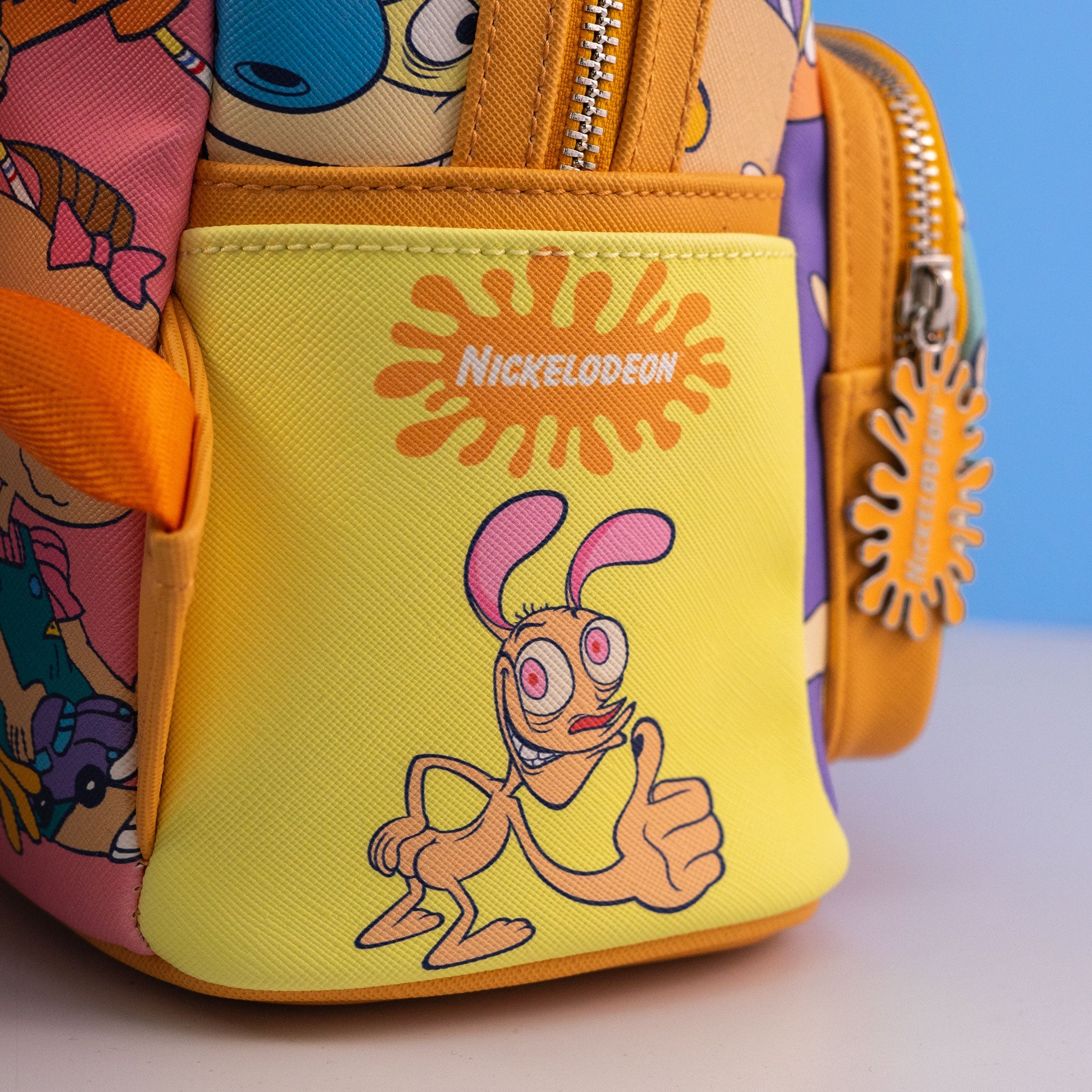 Loungefly x Nickelodeon Nick 90s Colour Block AOP Mini Backpack - GeekCore