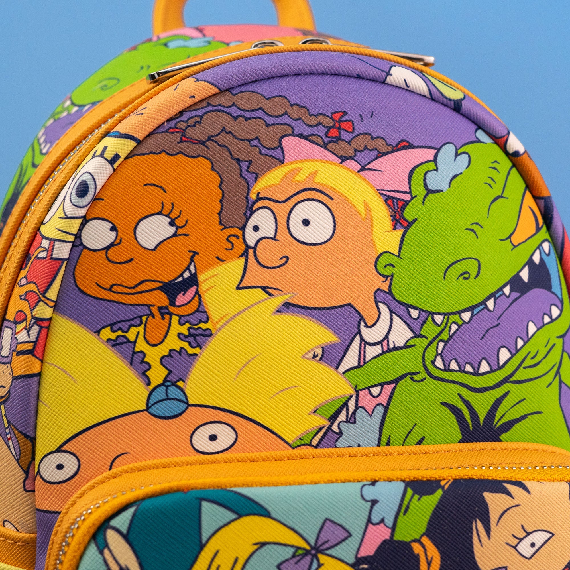 Loungefly x Nickelodeon Nick 90s Colour Block AOP Mini Backpack - GeekCore